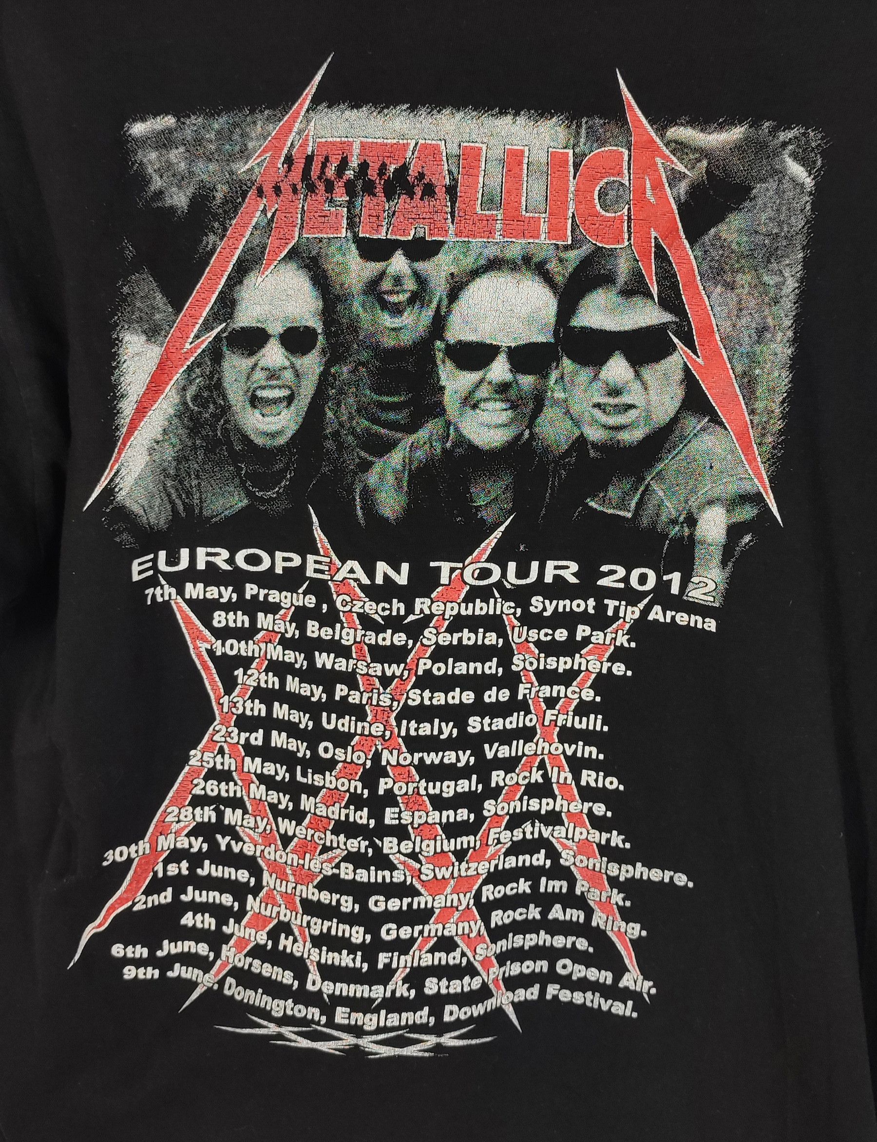Band Tees 🔥 Metallica 🔥 Band Tee European Tour 2012 T-shirt Size US L / EU 52-54 / 3 - 6 Thumbnail
