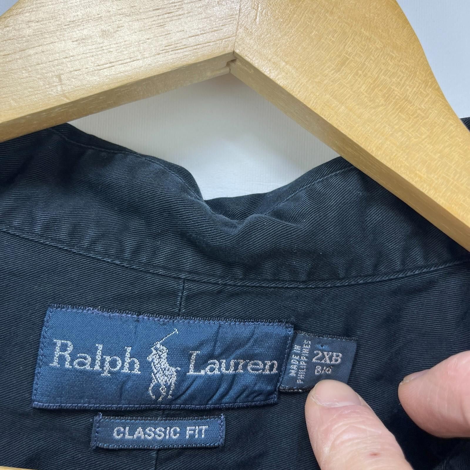 Polo Ralph Lauren Vintage Polo Ralph Lauren Button Up Shirt Black Size 2XL Size US XXL / EU 58 / 5 - 5 Thumbnail