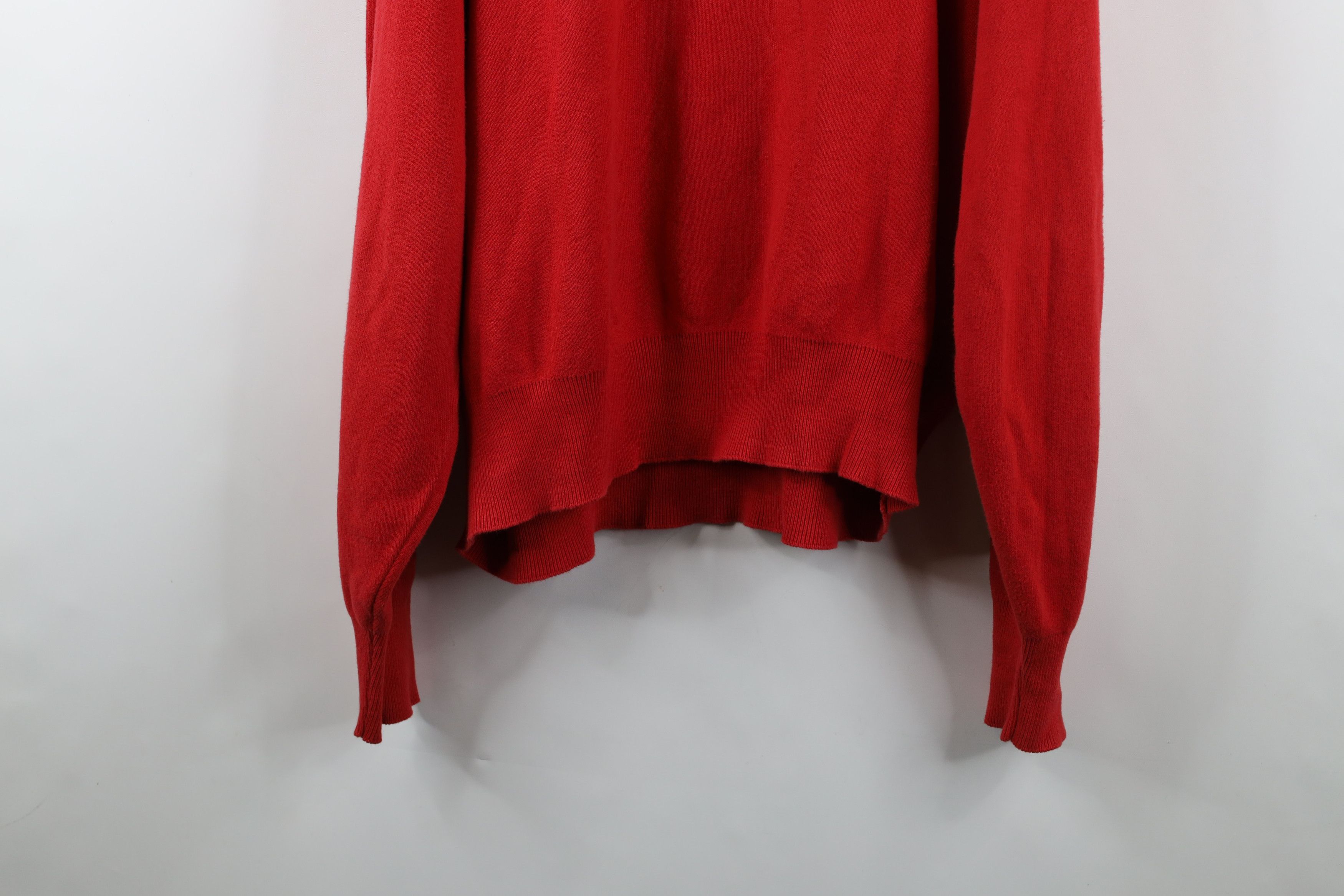 Vintage Vintage 90s Streetwear Cotton Knit Crewneck Sweater Red USA Size US XL / EU 56 / 4 - 12 Thumbnail
