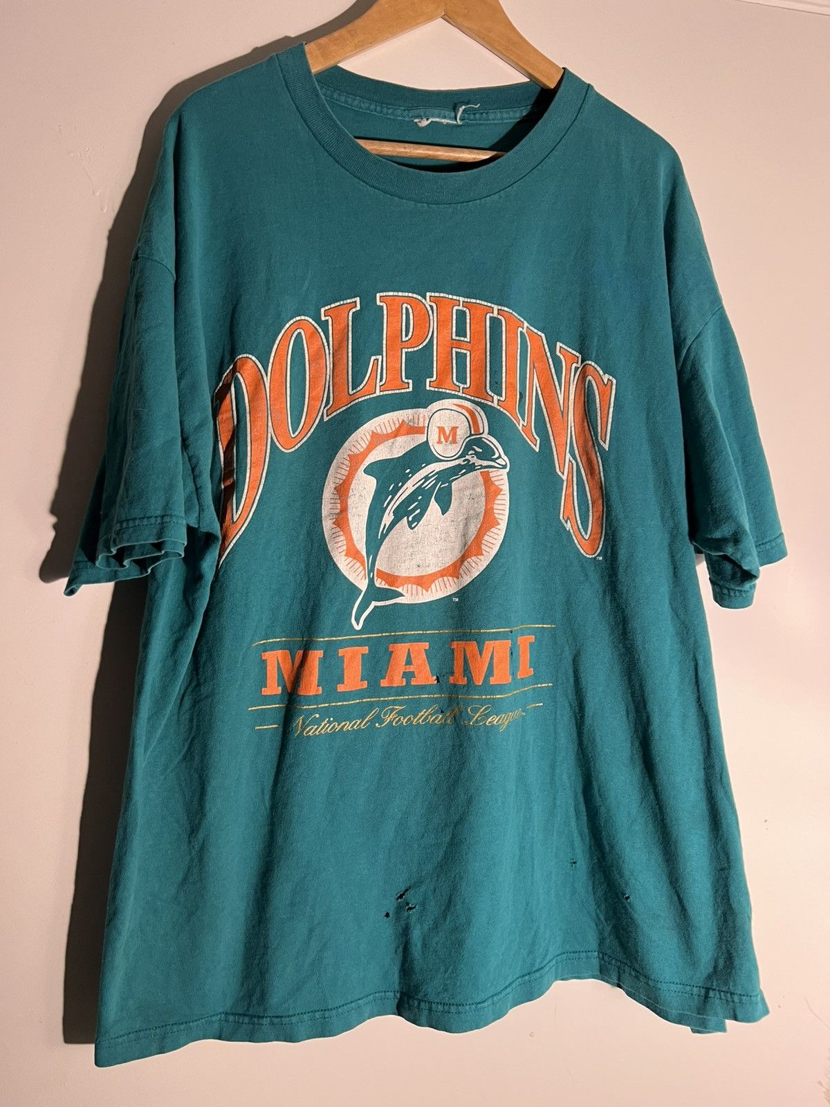 Vintage 90’s VTG Vintage Dolphins Miami Football League Retro Shirt Size US XXL / EU 58 / 5 - 1 Thumbnail