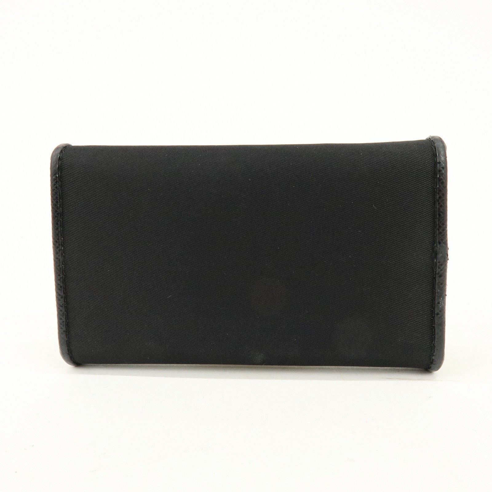 Prada Prada Triangle Logo Nylon Key Holder Black Size ONE SIZE - 2 Thumbnail