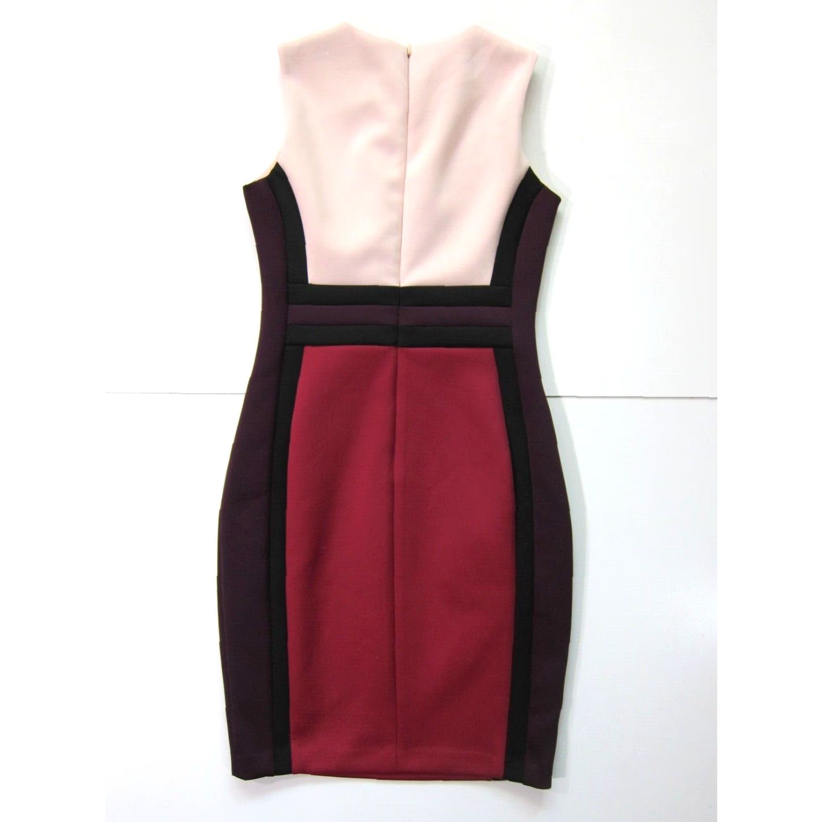 Calvin Klein Calvin Klein Dress Women Sleeveless Pink Black Stretch Fitted Pencil Straight Midi 4"} Size S / US 4 / IT 40 - 2 Thumbnail