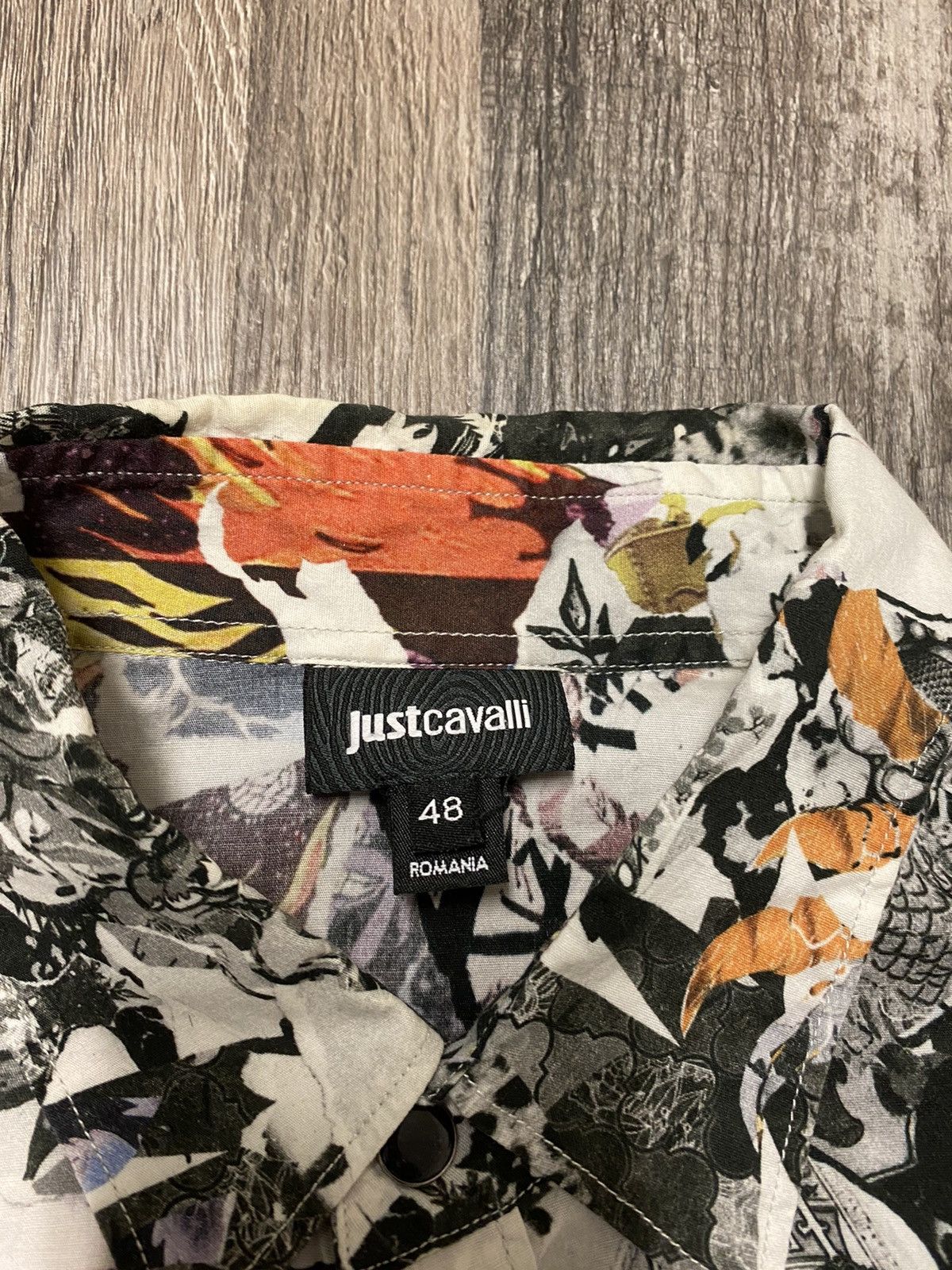 Just Cavalli Just Cavalli Button Up Short Sleeve Shirt All Over Print Size US M / EU 48-50 / 2 - 8 Thumbnail