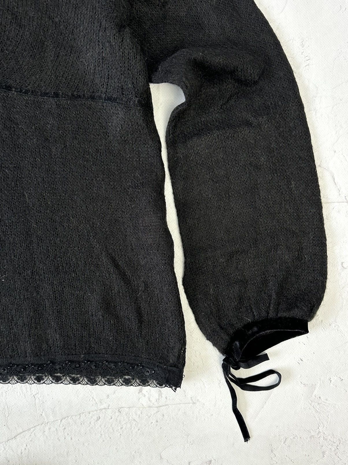 Beauty Beast × If Six Was Nine × Vintage Vintage Black Mohair Sweater Size M / US 6-8 / IT 42-44 - 6 Thumbnail