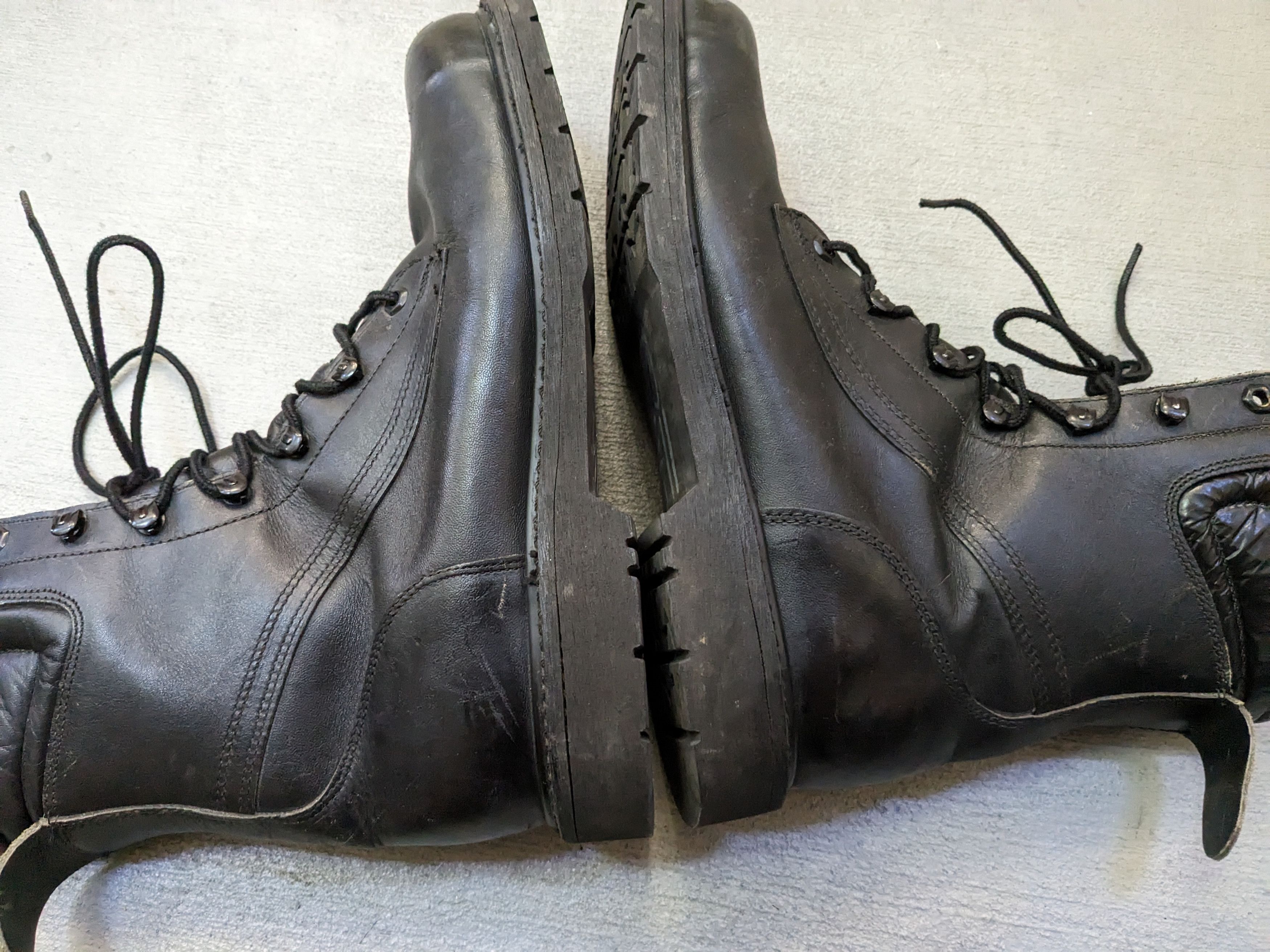 Genuine Leather × Vintage Vintage Combat Boots Black 11.5 Narrow Leather Biker Chunky Size US 11.5 / EU 44-45 - 10 Thumbnail