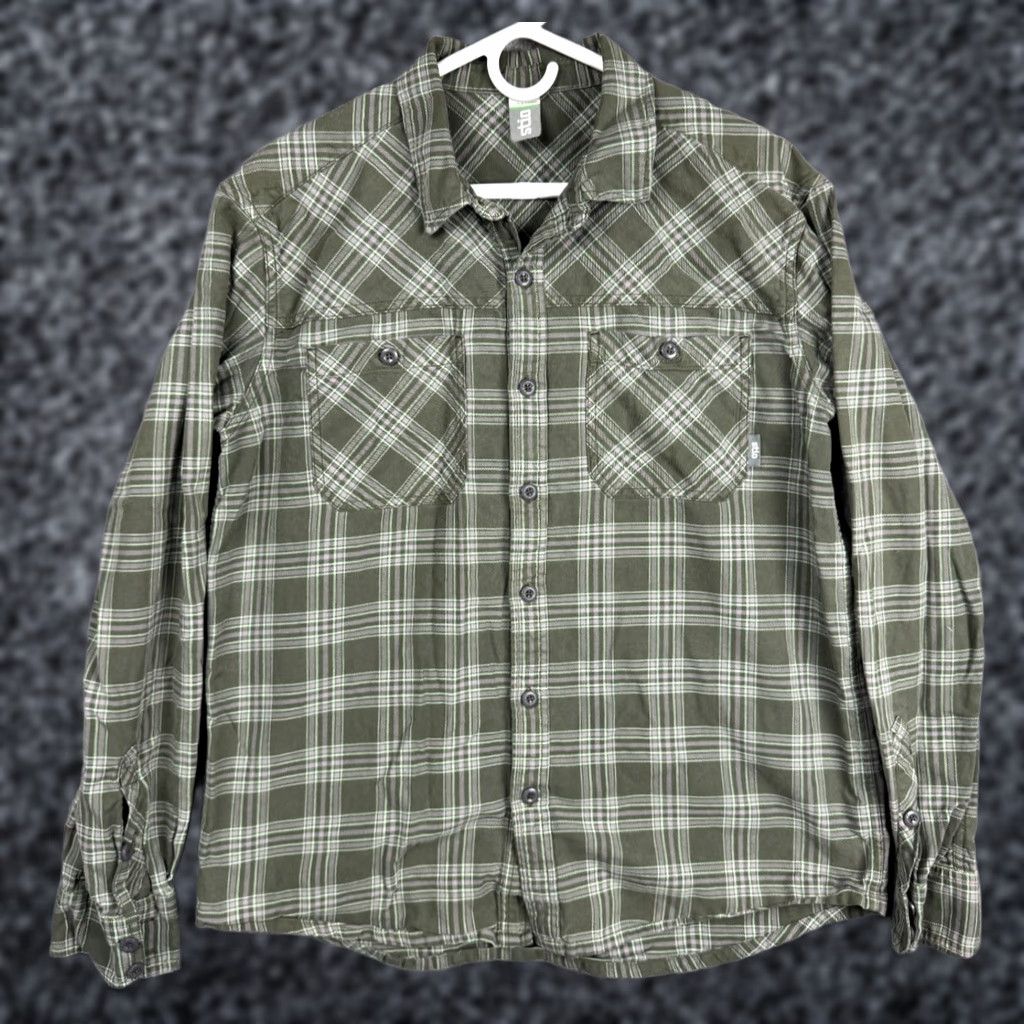 Vintage Stio Miter Flannel Shirt Men XL Green Button Up Pockets Long Sleeve Plaid Casual Workwear Outdoorwear Size US XL / EU 56 / 4 - 1 Thumbnail