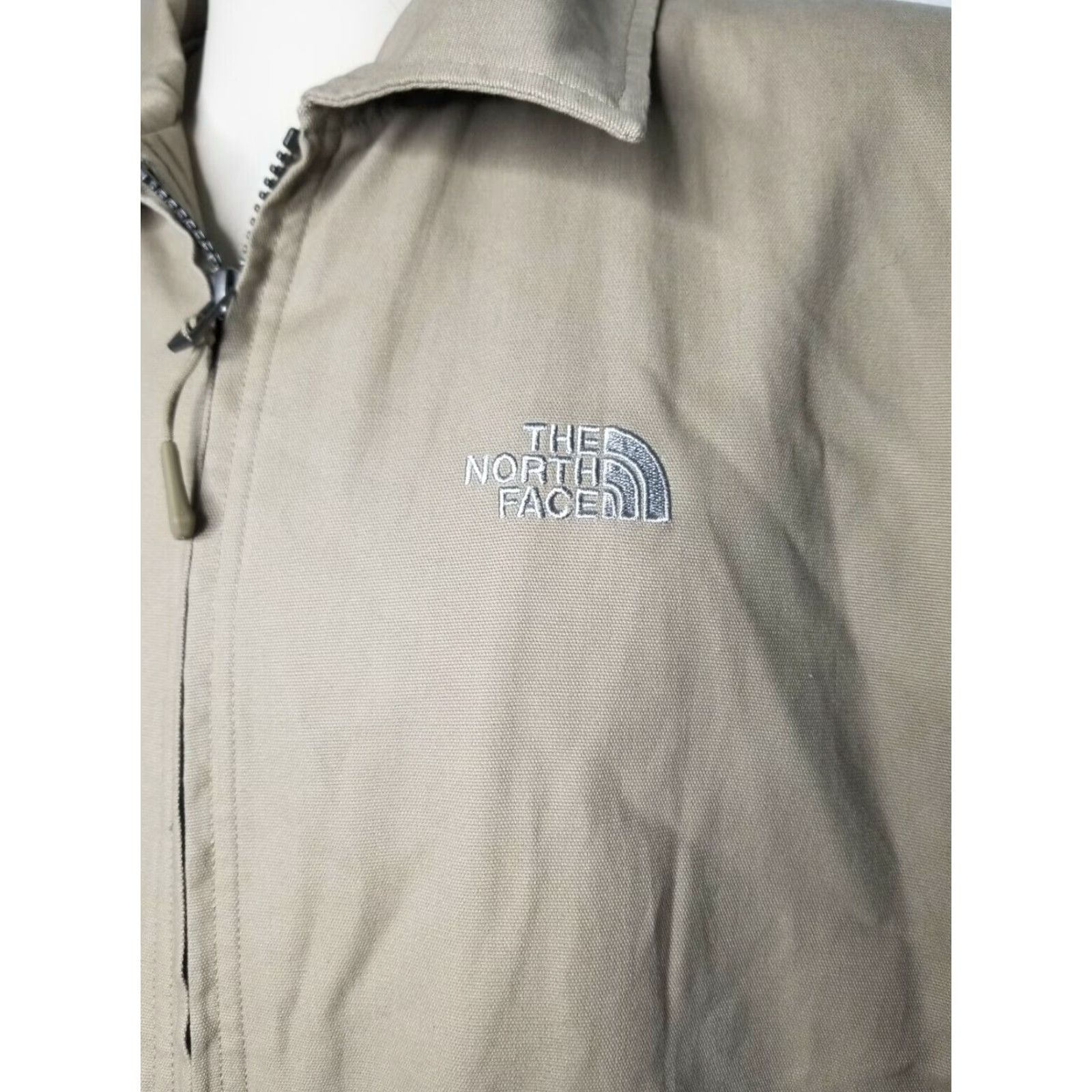 The North Face The North Face Mens XL Flight Series Wind Stopper Zip Up Work Jacket Cotton Tan Size US XL / EU 56 / 4 - 3 Thumbnail