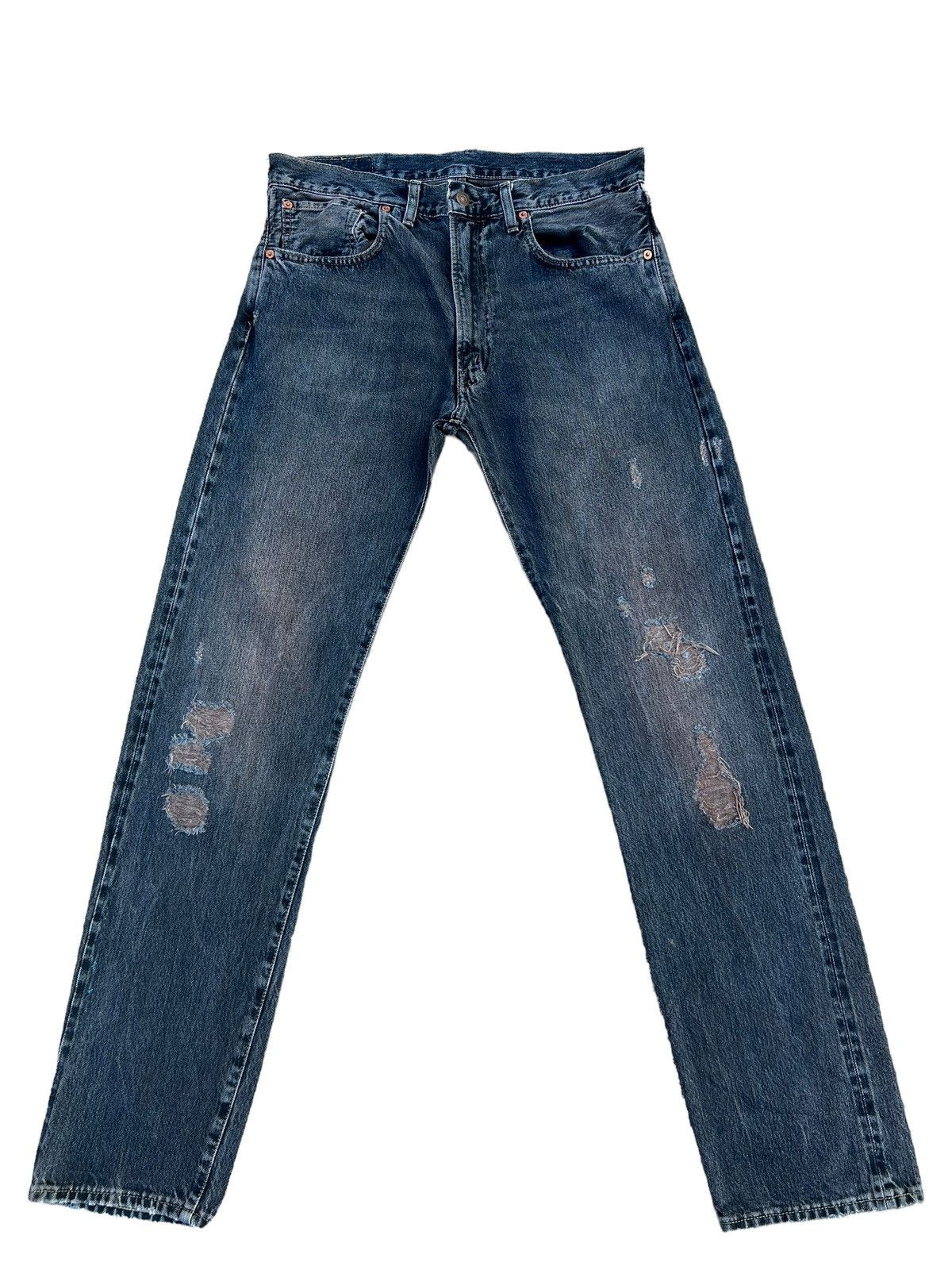 Levi's Vintage Clothing Vintage LVC Levi’s 551Z XX Distressed Denim Selvedge Jeans Size US 32 / EU 48 - 1 Thumbnail