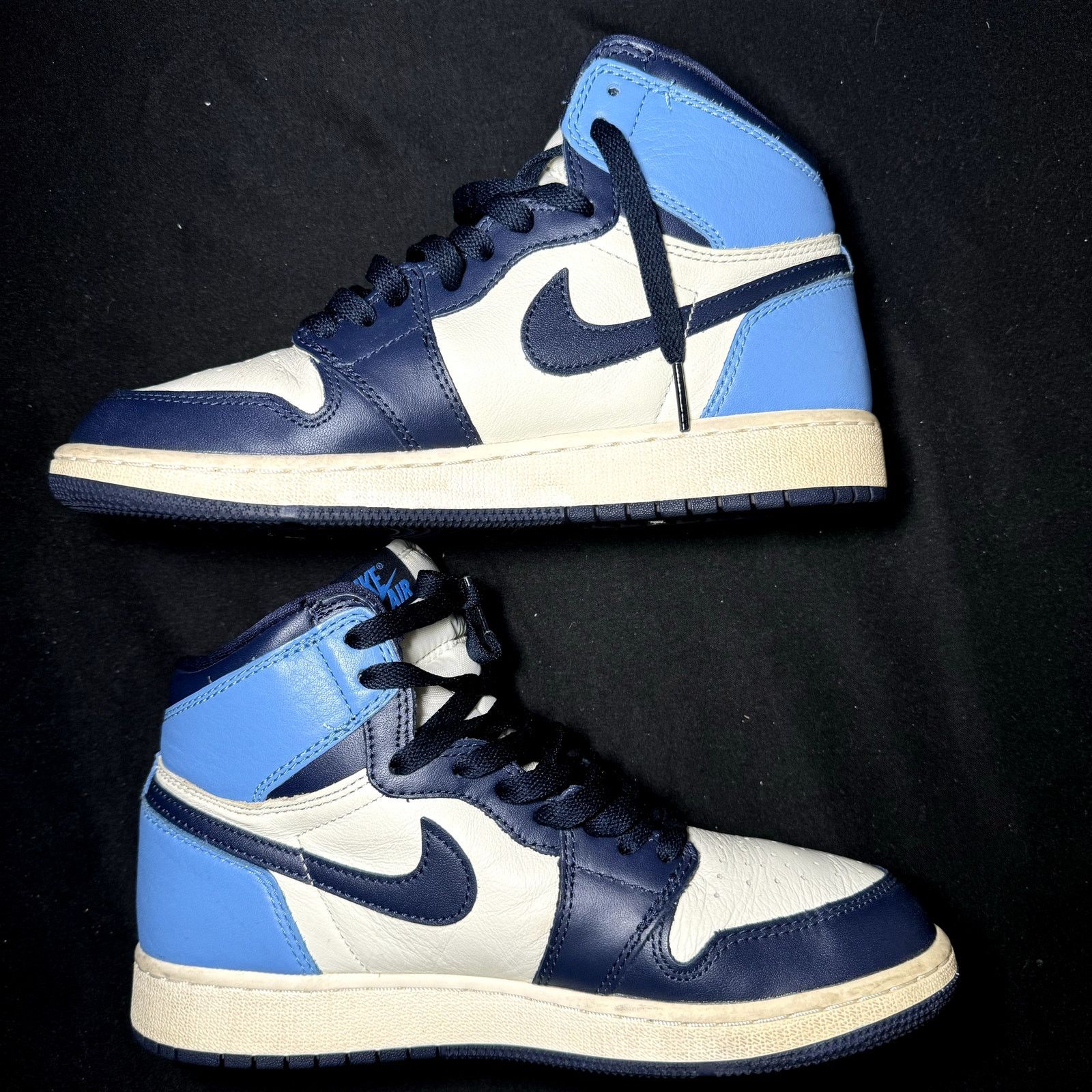 Jordan Brand × Nike Air Jordan 1 Retro High OG GS Obsidian Men's Shoes - Size 6 Size US 6 / EU 39 - 3 Thumbnail