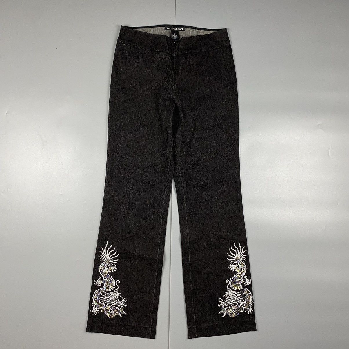 Vivienne Tam Vivienne Tam Bootcut Dragon Embroidered with Sequins Size 28" / US 6 / IT 42 - 1 Thumbnail