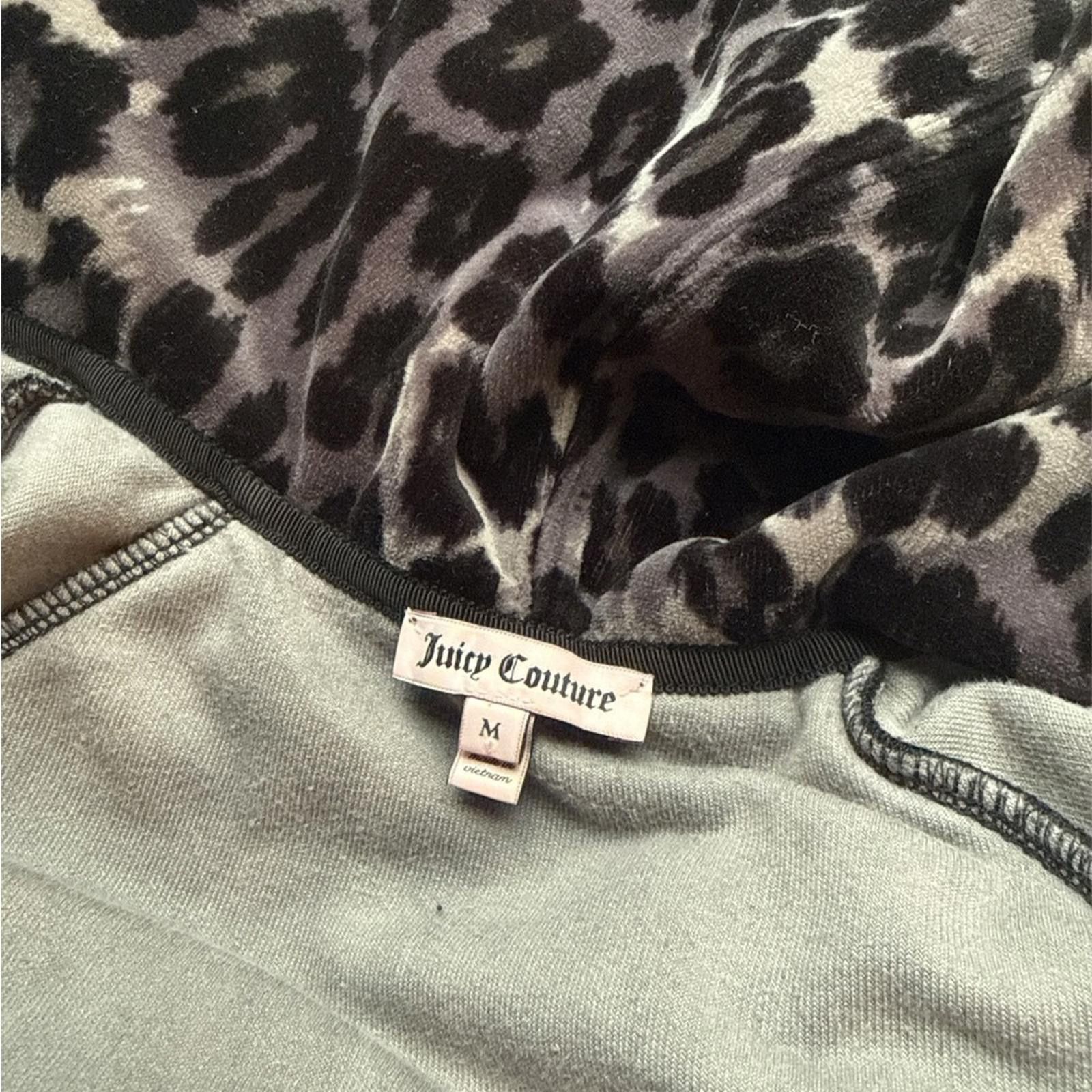 Juicy Couture Jeans Y2K vintage juicy couture black leopard jumpsuit velour M Size 32" / US 10 / IT 46 - 7 Thumbnail