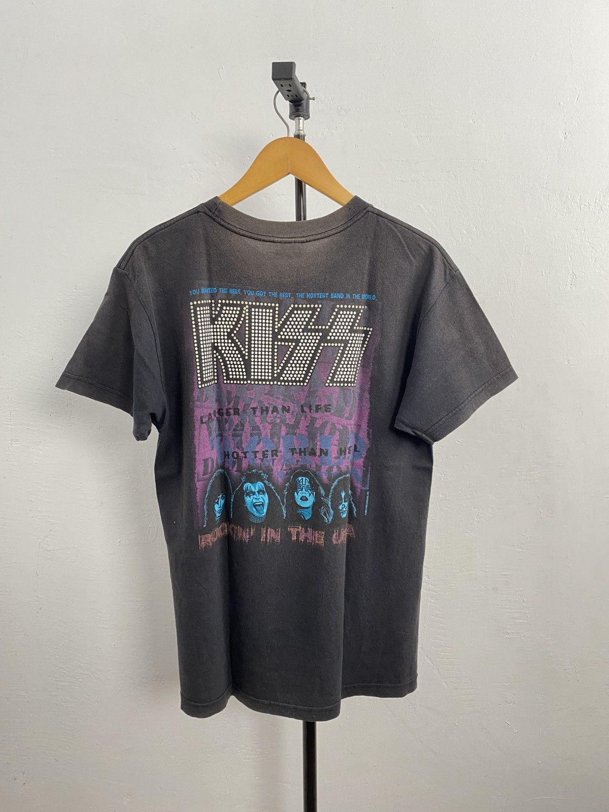 Vintage Vintage KISS rockin in the usa t-shirt Size US M / EU 48-50 / 2 - 2 Thumbnail