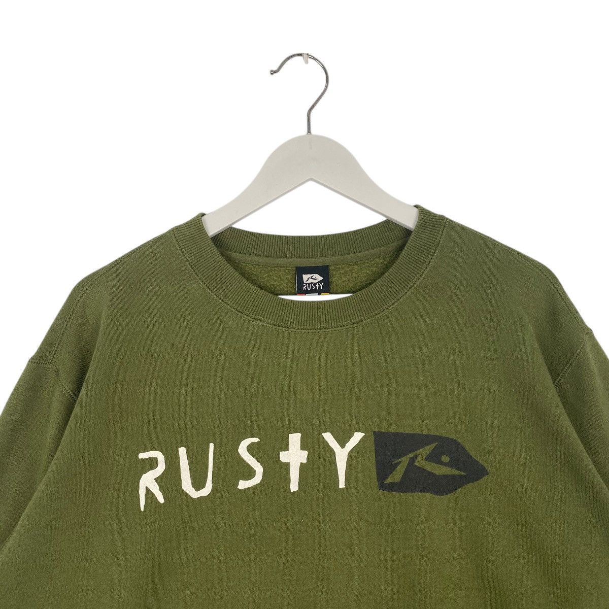 Other Vintage Rusty Big Logo Printed Crewneck Sweatshirt Green L Size US L / EU 52-54 / 3 - 4 Thumbnail