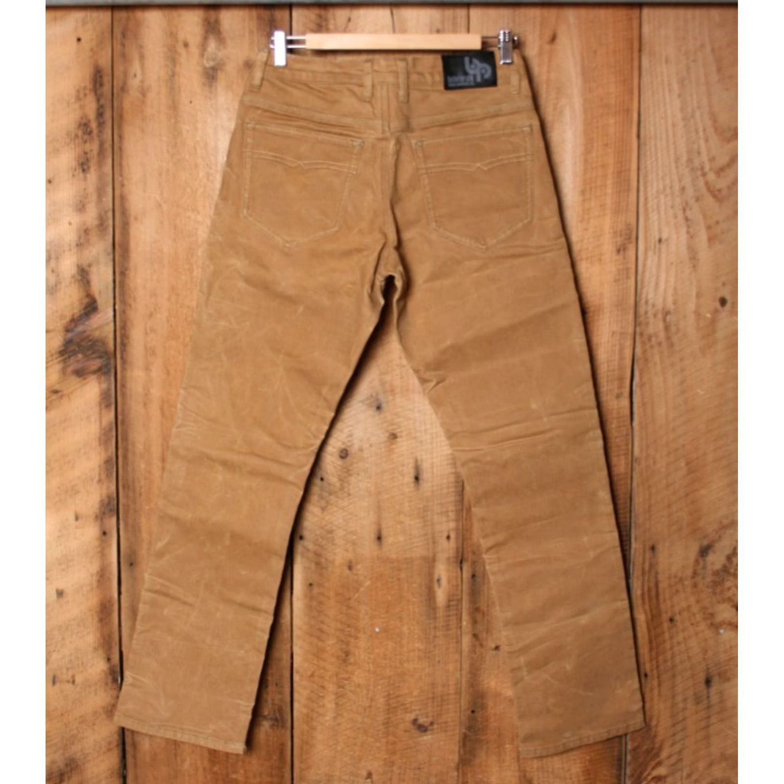 Denime BULLETPRUFE Denim Jeans Tan 29x31 Men Straight Oil Waxed Stretch Denim Jeans Tag 30x32 Size US 31 - 3 Thumbnail