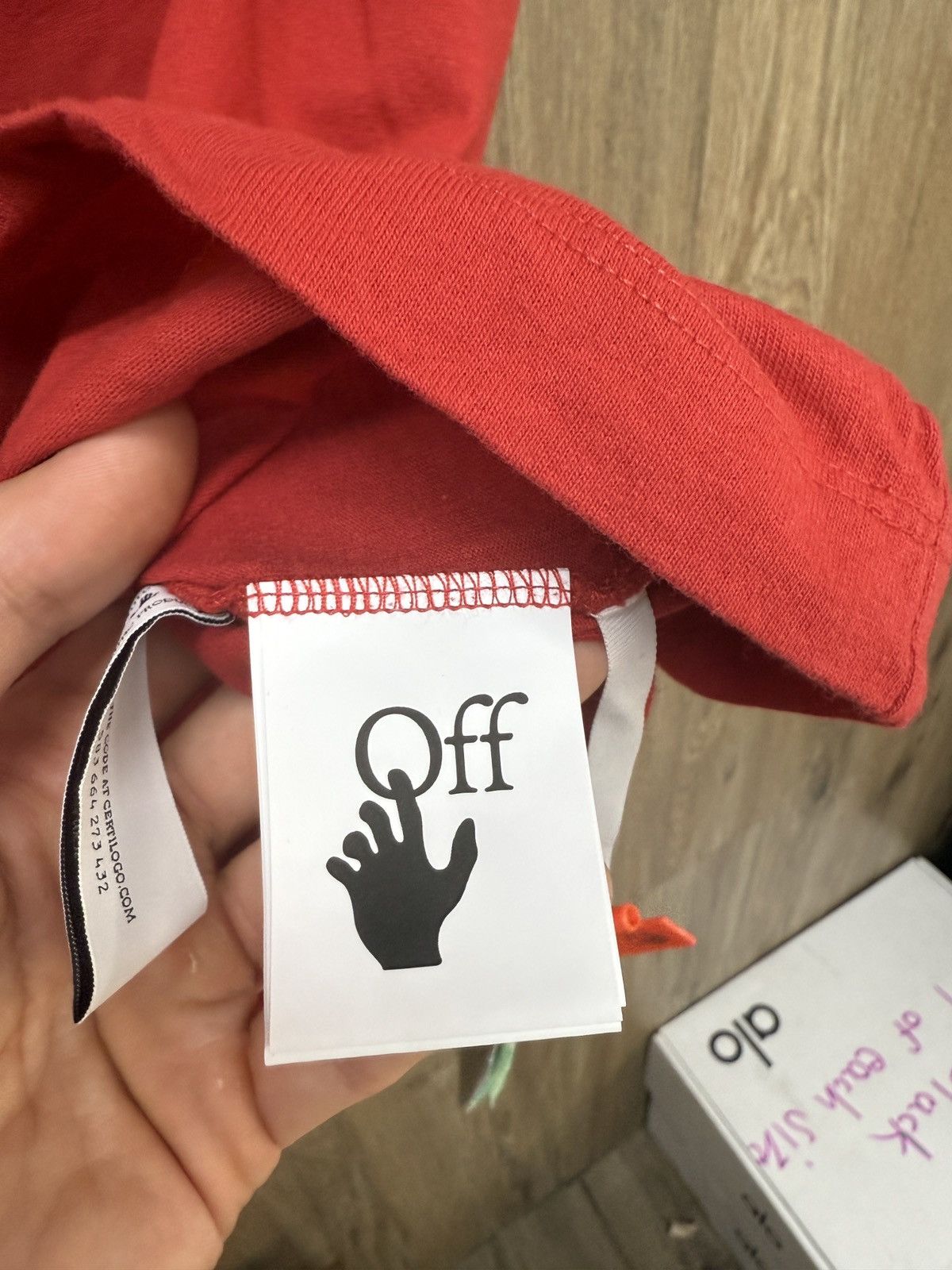Off White Red Short Sleeve