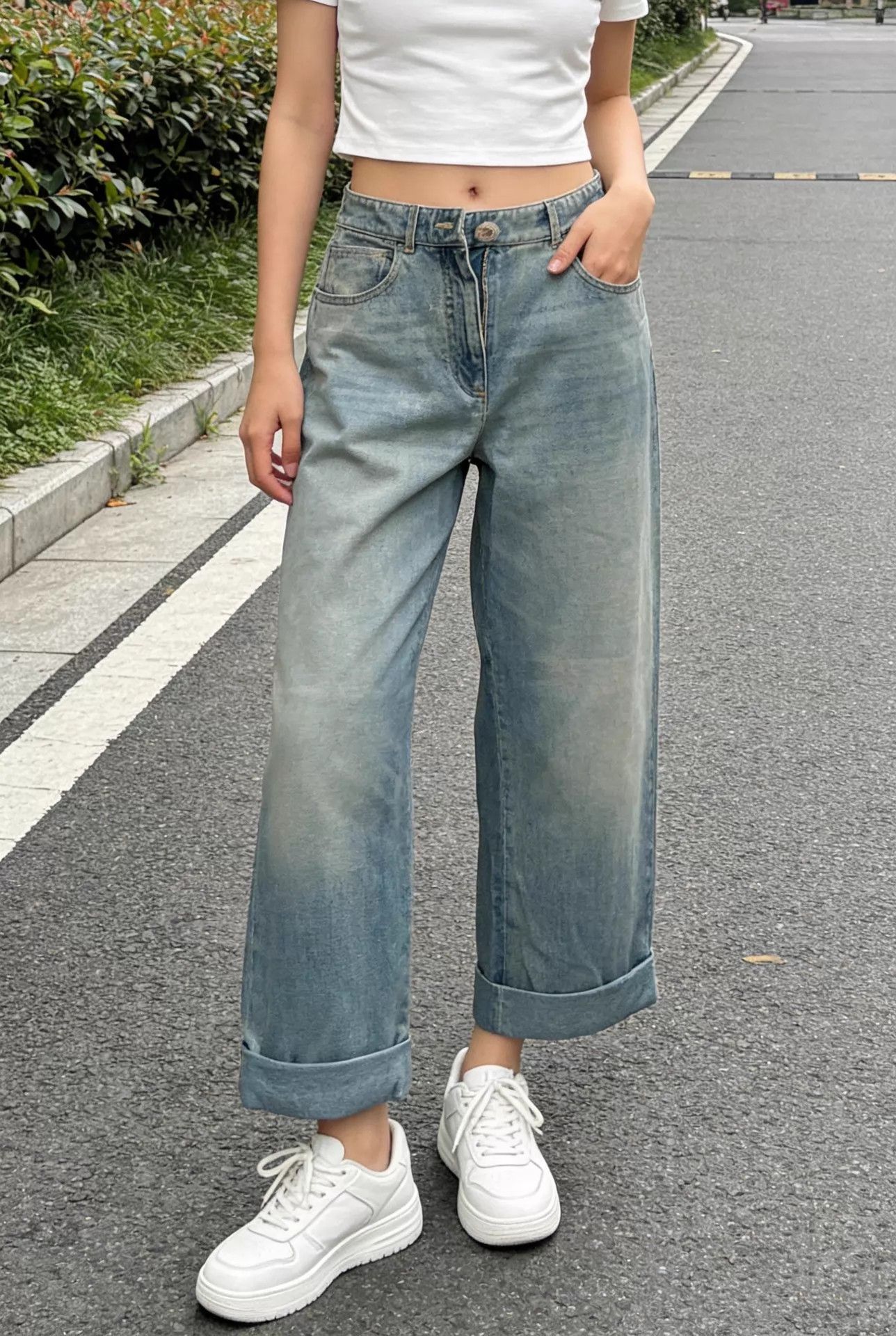 Chanel Chanel GD 24K Coated Shiny Denim Cuffed Hem Jeans 36 Size 26" / US 2 / IT 38 - 1 Thumbnail