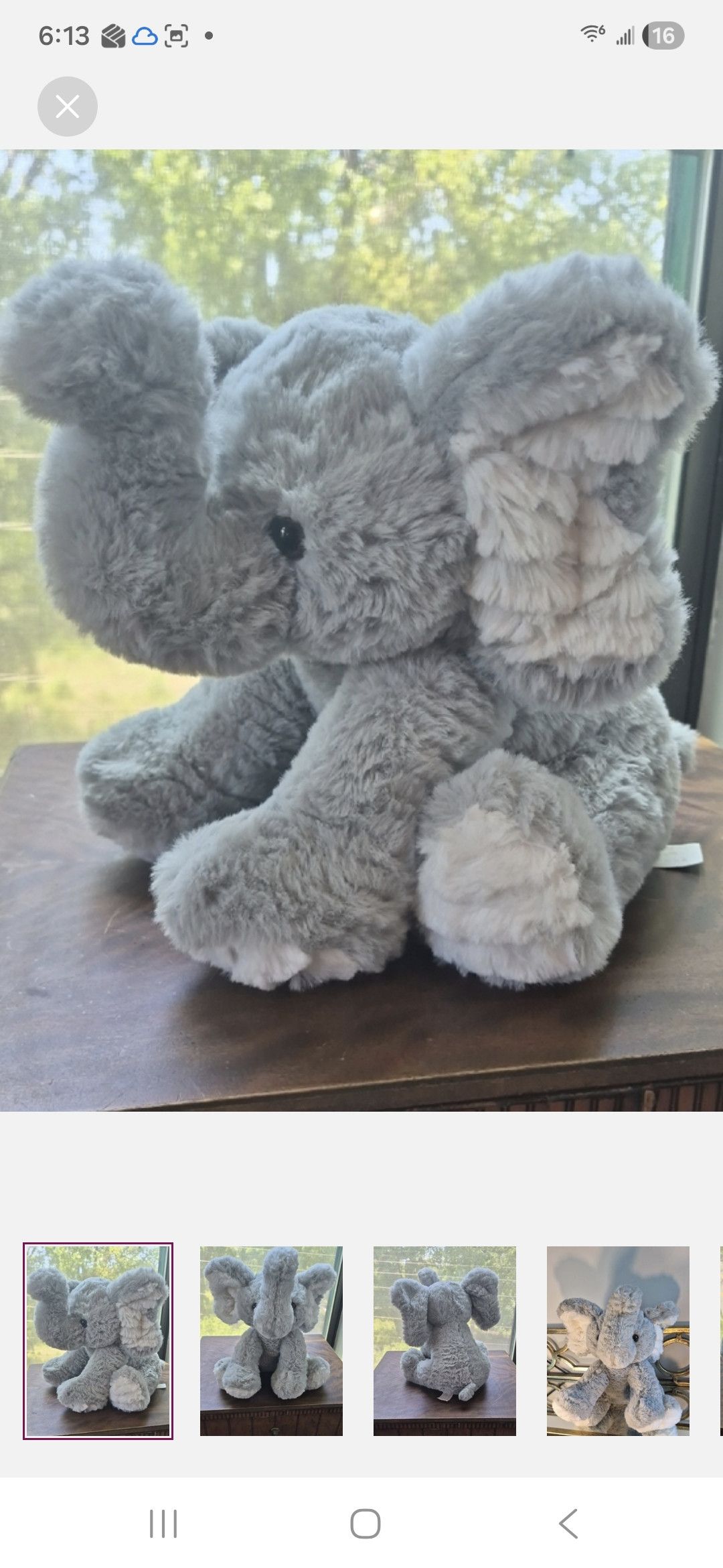 Other Elephant Dinky Plush by Bearington Collection Size ONE SIZE - 1 Thumbnail