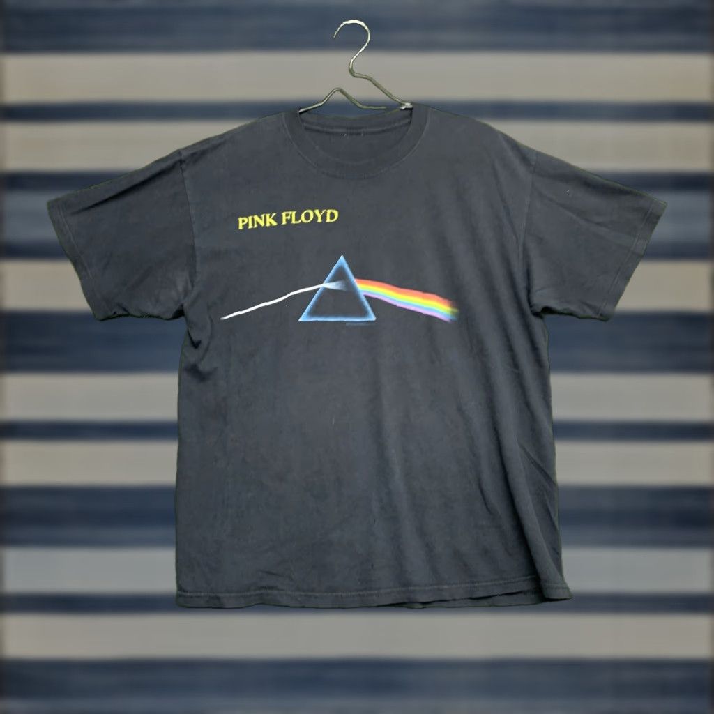 Vintage Pink Floyd Shirt Mens Large Black Dark Side Of The Moon Band Tee Rock Music Size US L / EU 52-54 / 3 - 1 Thumbnail