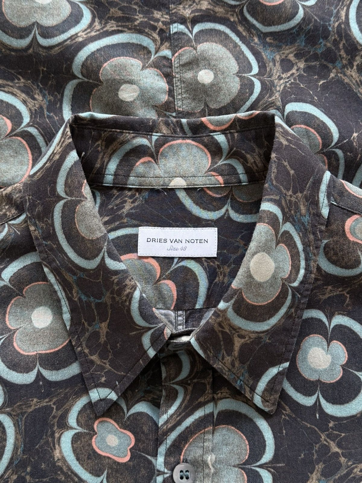 Dries Van Noten Dries Van Noten Floral Print Button Up Shirt Size US M / EU 48-50 / 2 - 5 Thumbnail