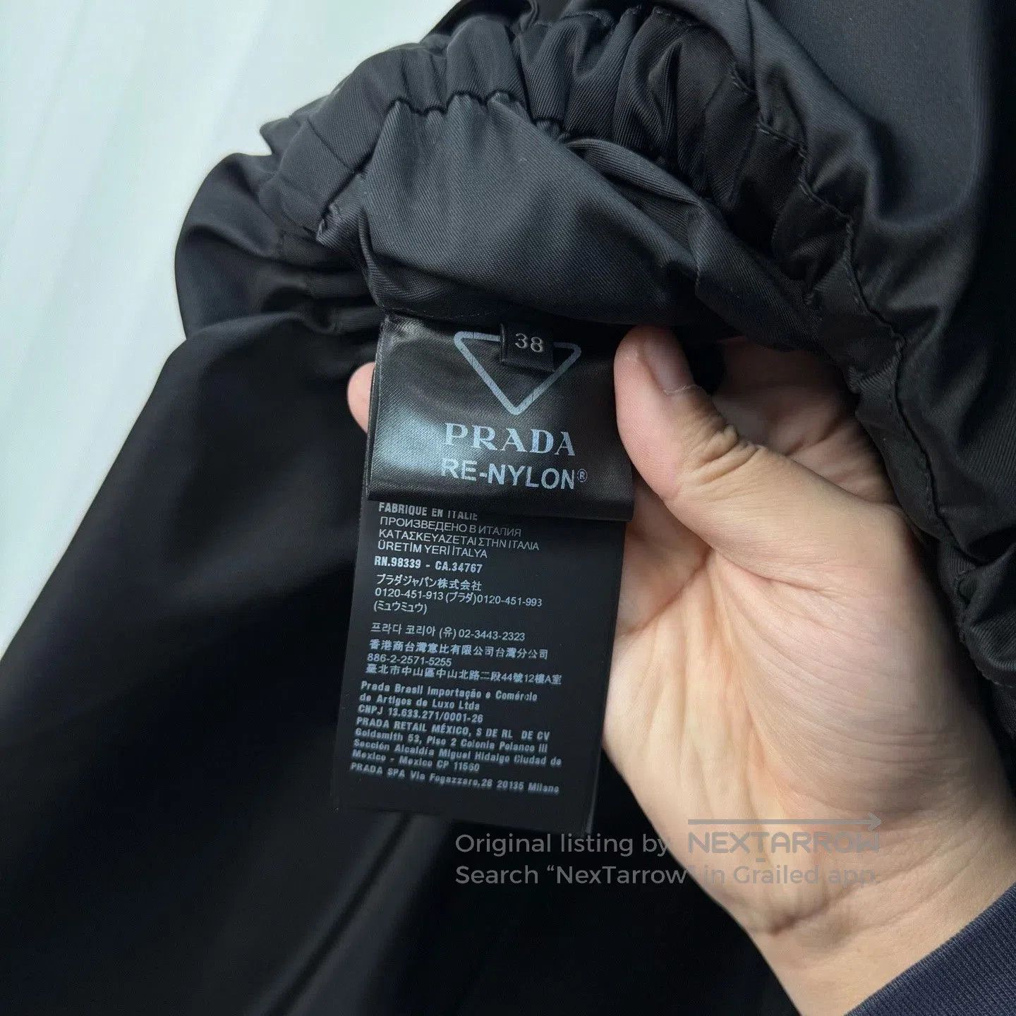 Prada Prada 24SS Nylon Triangle Logo Waist-Tie Dress. Size S / US 4 / IT 40 - 6 Thumbnail