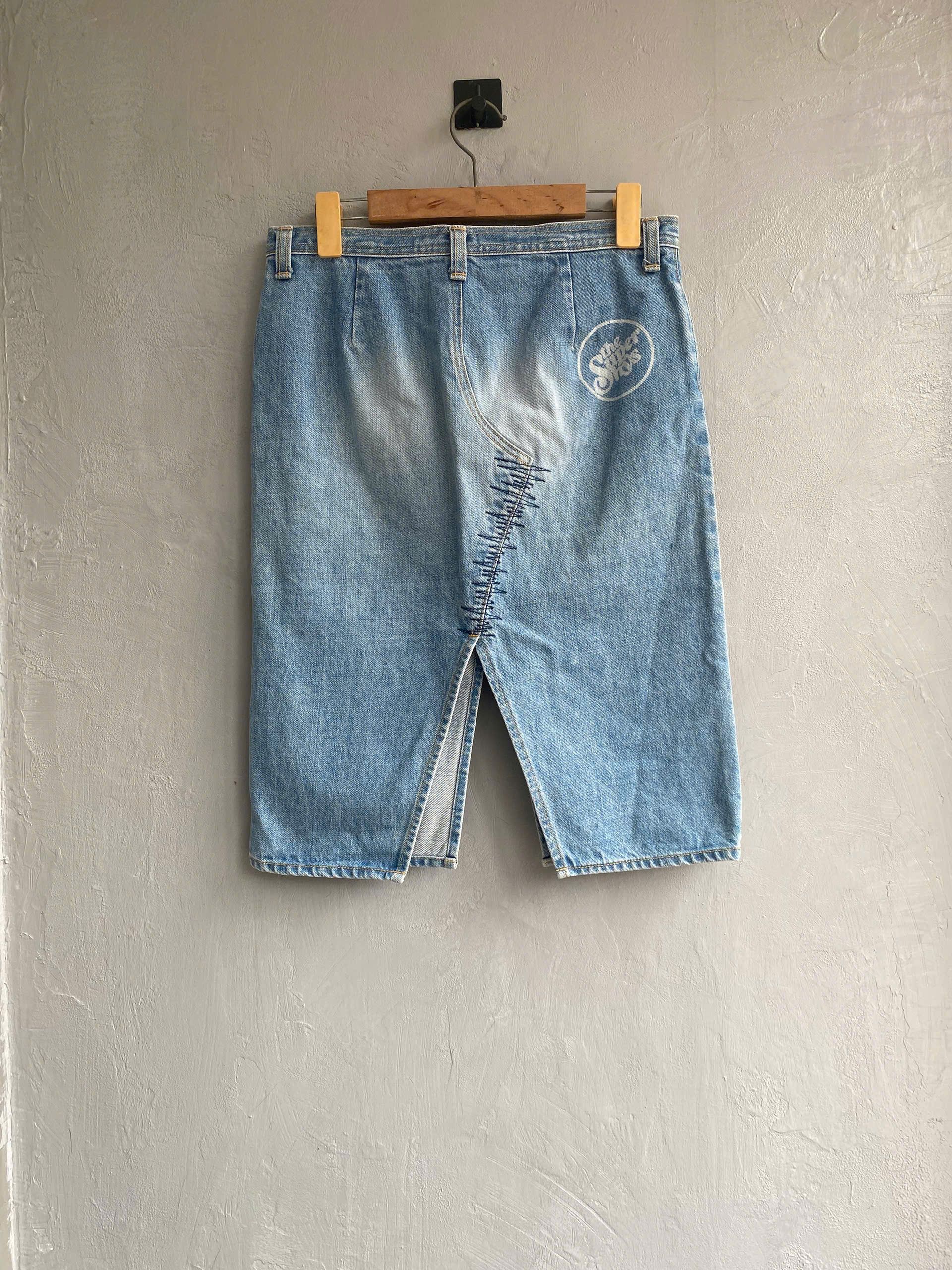 Hysteric Glamour HYSTERIC GLAMOUR 2000s Zigzag Stitch Denim Skirt Size 30" / US 8 / IT 44 - 5 Thumbnail