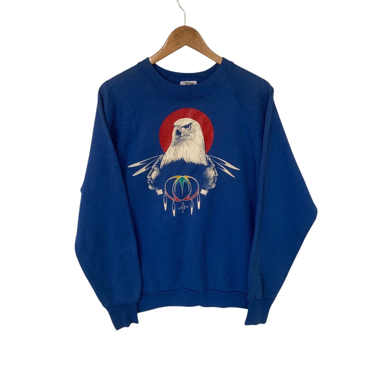 Vintage Vintage Sweatshirt Graphic Eagle Animal Full Printed Size US M / EU 48-50 / 2 - 1 Thumbnail