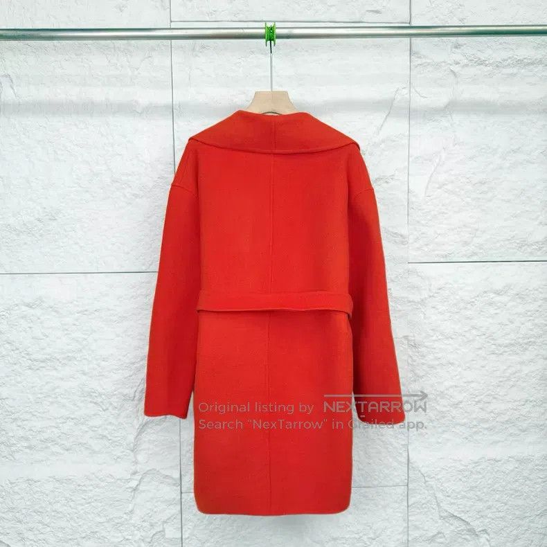 Hermes Hermes Orange Cashmere Belted Mid-length Trench Coat Size XS / US 0-2 / IT 36-38 - 2 Thumbnail