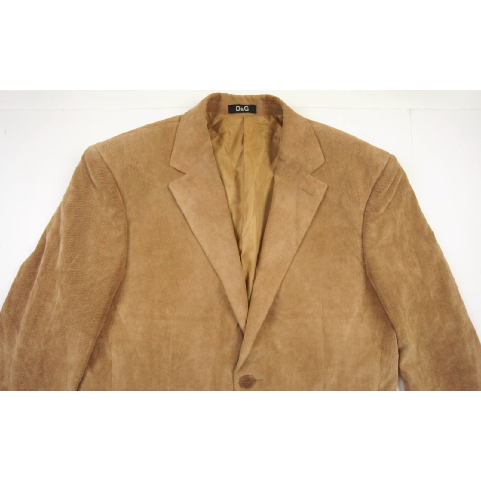 Dolce & Gabbana VINTAGE Dolce & Gabbana Blazer Men 52 Brown Wool Micro Corduroy Mid-Length Preppy Size 52R - 2 Thumbnail