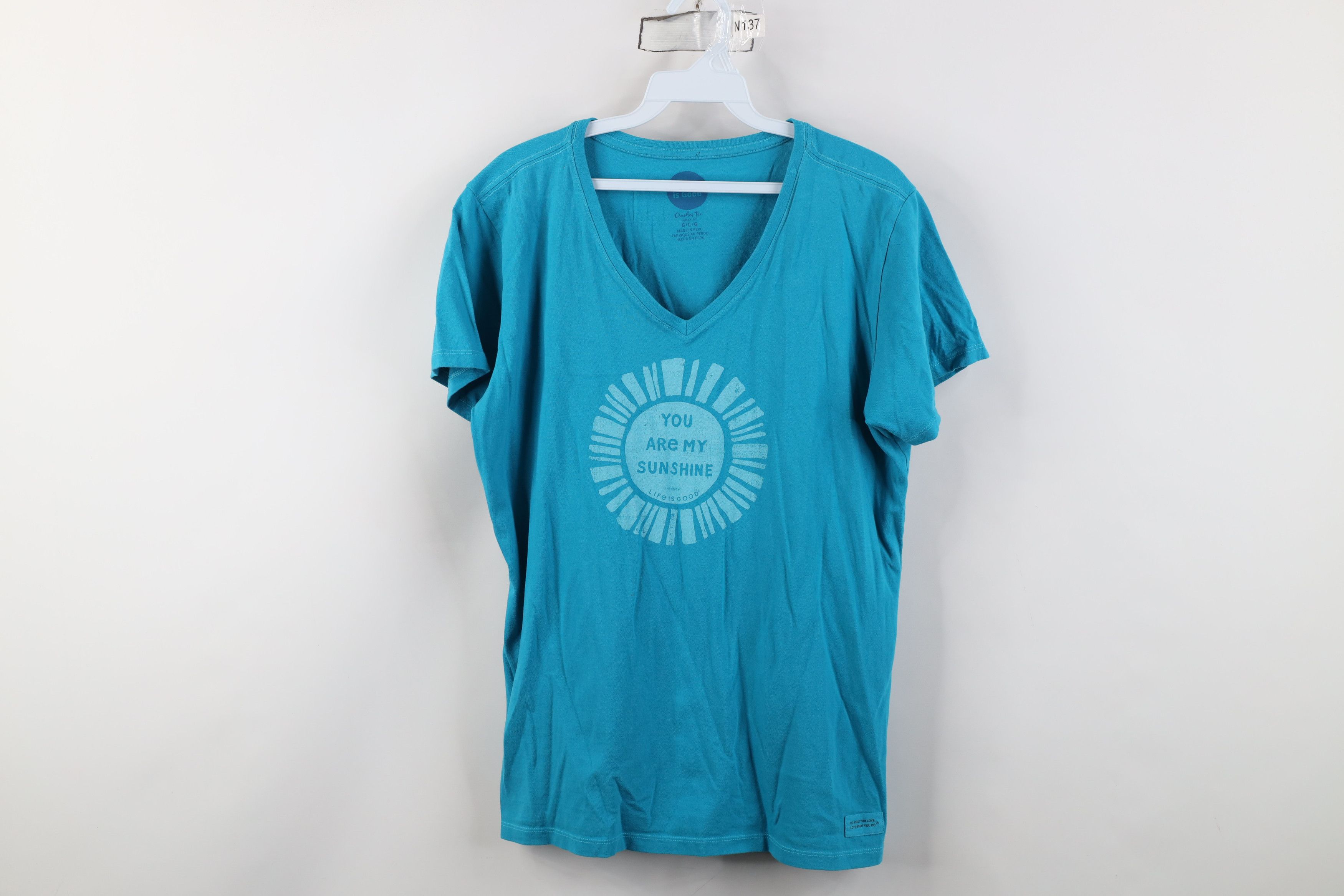Life is Good Life Is Good Crusher You Are My Sunshine V-Neck T-Shirt Blue Size L / US 10 / IT 46 - 1 Thumbnail