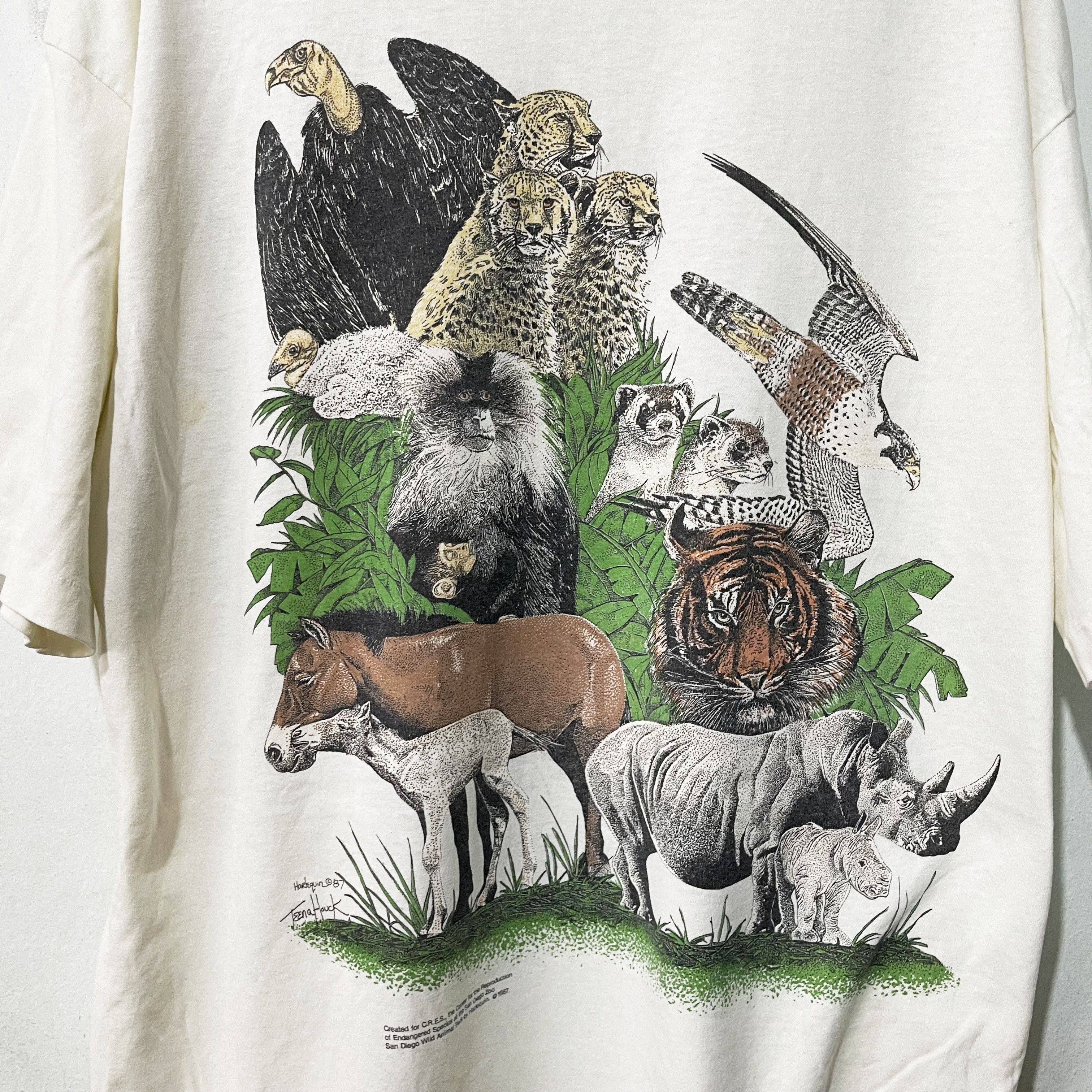 Vintage Vintage 90s Baltimore Zoo T-Shirt Size US XL / EU 56 / 4 - 4 Thumbnail