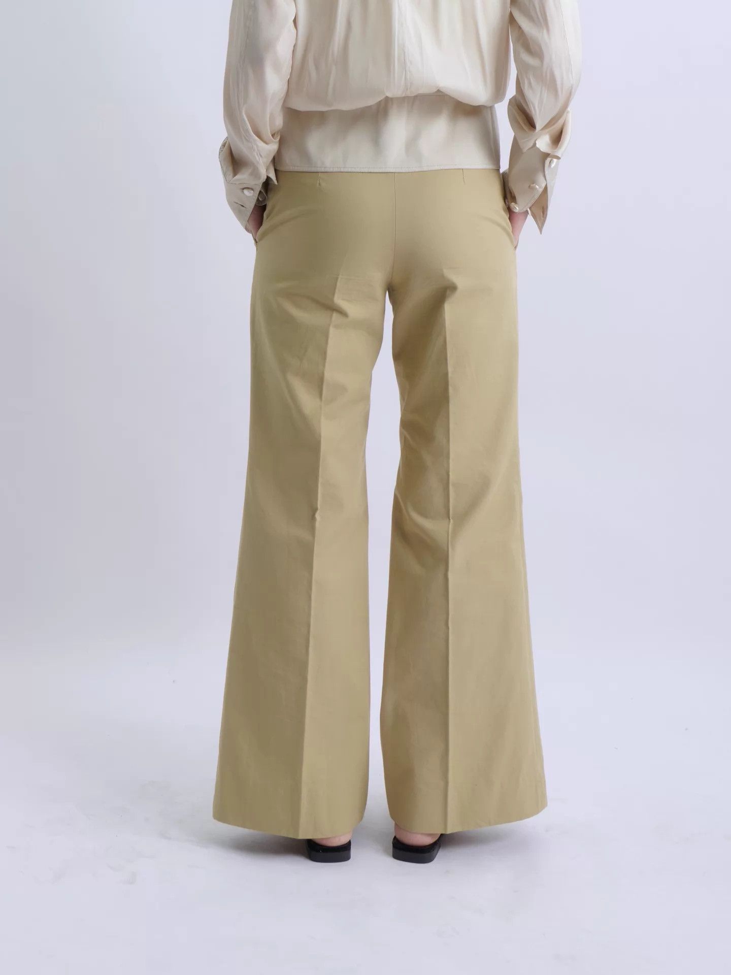 Gucci GUCCI by TOMFORD 01SS horsebit khaki wide-leg trousers Size 25" / US 0 / IT 36 - 4 Thumbnail