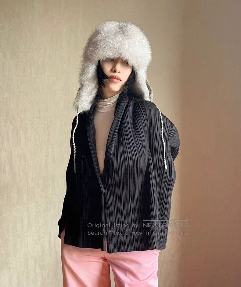 Issey Miyake Issey Miyake Dark Brown Cotton Blend Coat Size L / US 10 / IT 46 - 3 Thumbnail