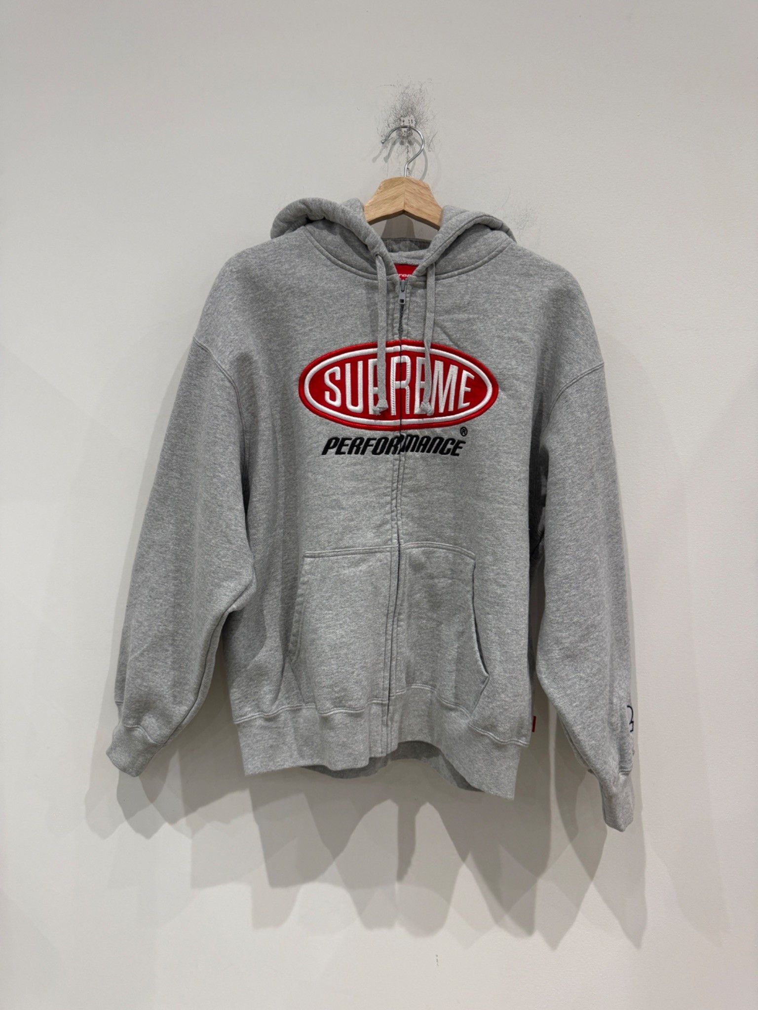Supreme Supreme Performance Zip Up Hooded Sweatshirt Grey Size US M / EU 48-50 / 2 - 1 Thumbnail