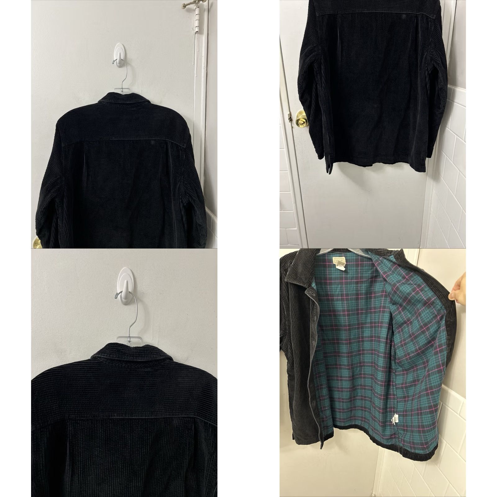Vintage L.L. Bean Corduroy Shirt Jacket Womens Medium Black Regular Size M / US 6-8 / IT 42-44 - 8 Thumbnail
