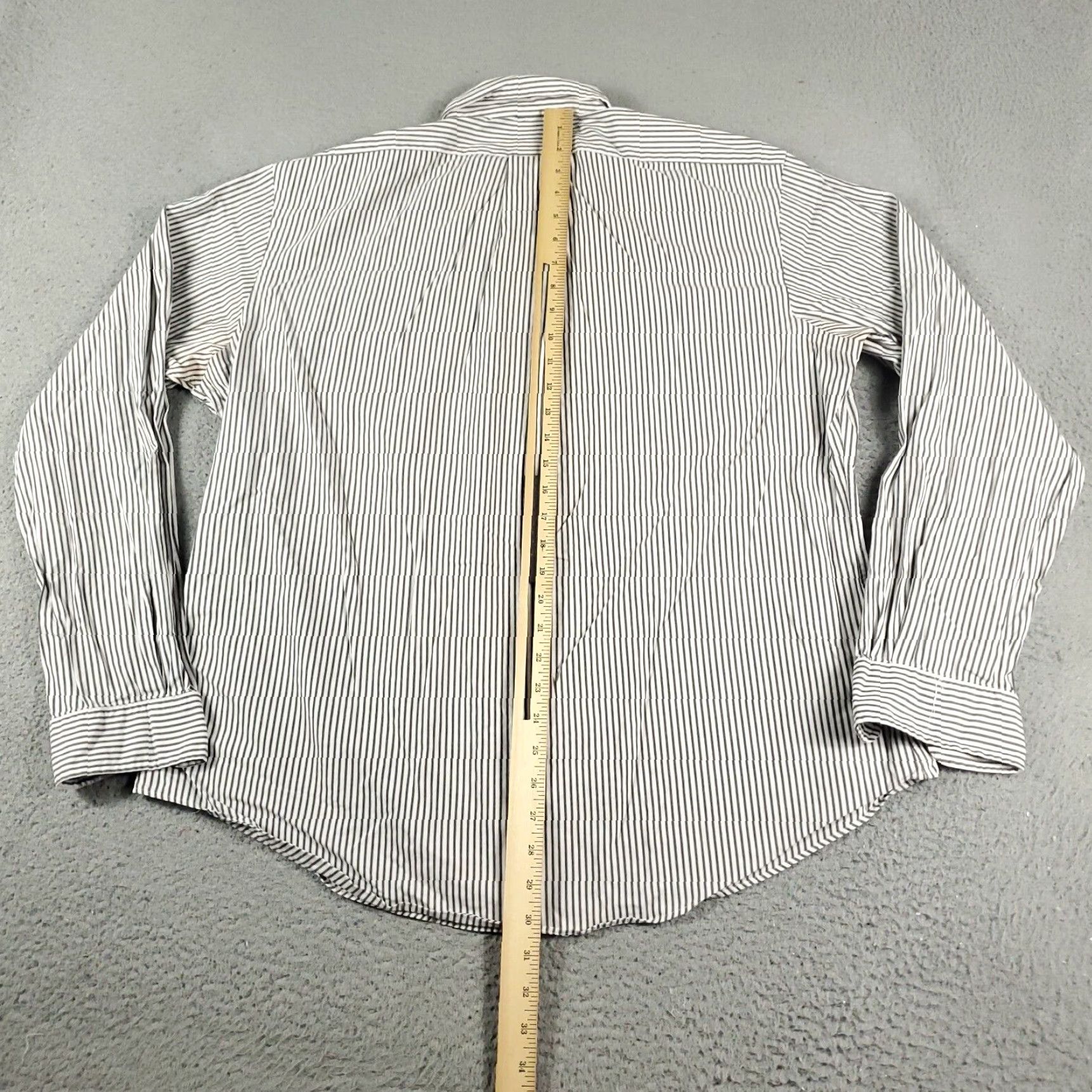 Ralph Lauren Ralph Lauren Shirt Mens XL Gray Striped Cotton Button-Down Long Sleeve Size US XL / EU 56 / 4 - 6 Thumbnail