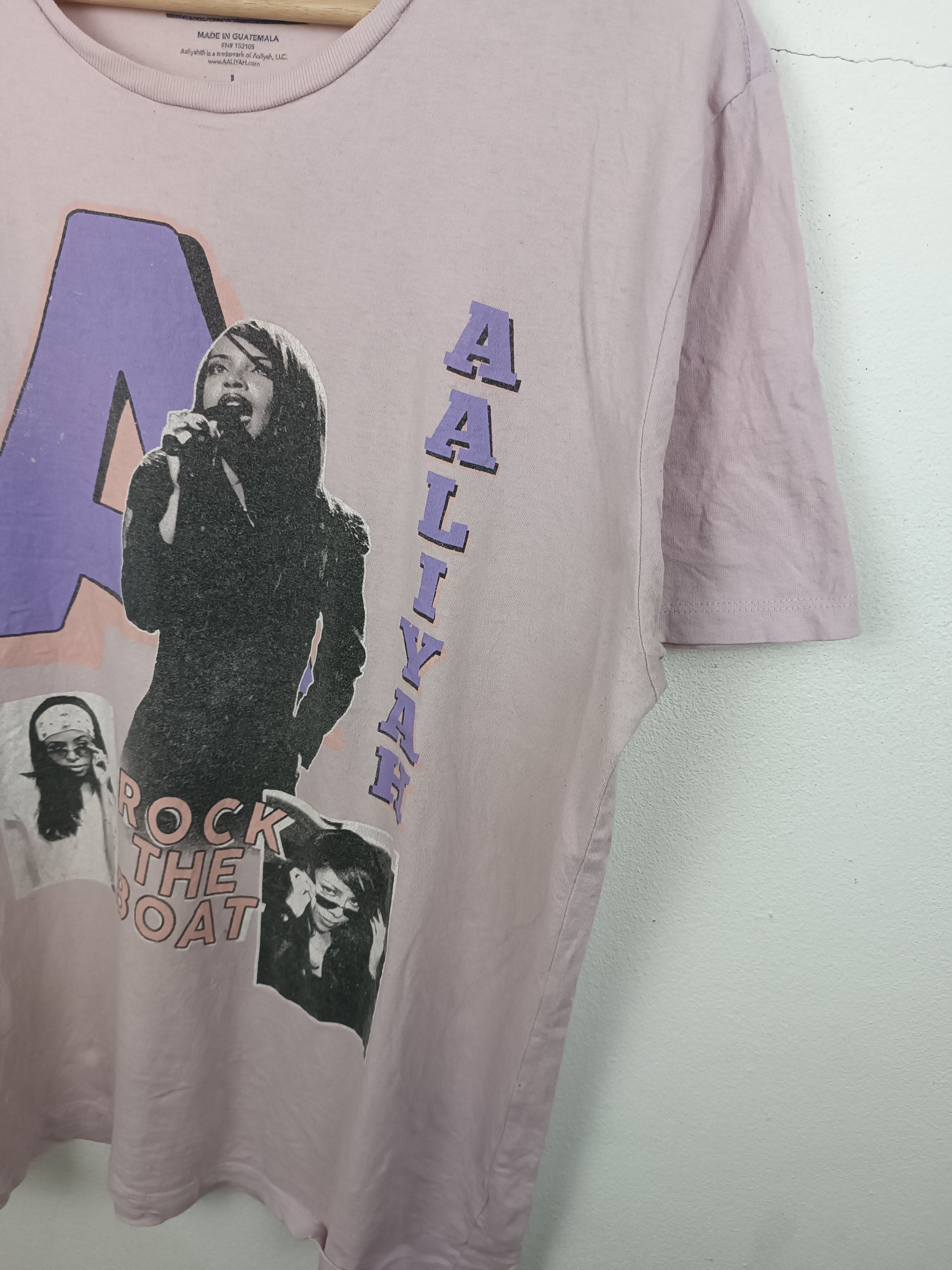 Rap Tees VINTAGE AALIYAH ROCK THE BOAT RAP TEE left eye jcole tupac Size US L / EU 52-54 / 3 - 10 Thumbnail