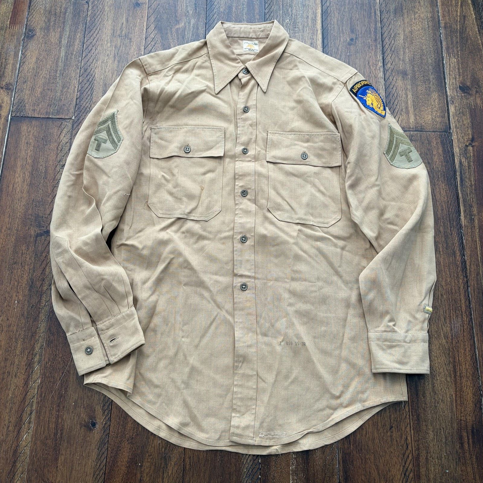 Vintage Vtg La Playa Marlboro Shirt Mens 42 M Wool Blend 1940s Mil Size US M / EU 48-50 / 2 - 2 Thumbnail