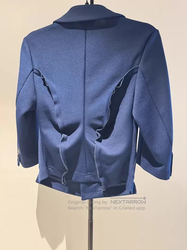 Comme des Garcons Comme des Garcons Teal wave edge short jacket Size S / US 4 / IT 40 - 2 Thumbnail