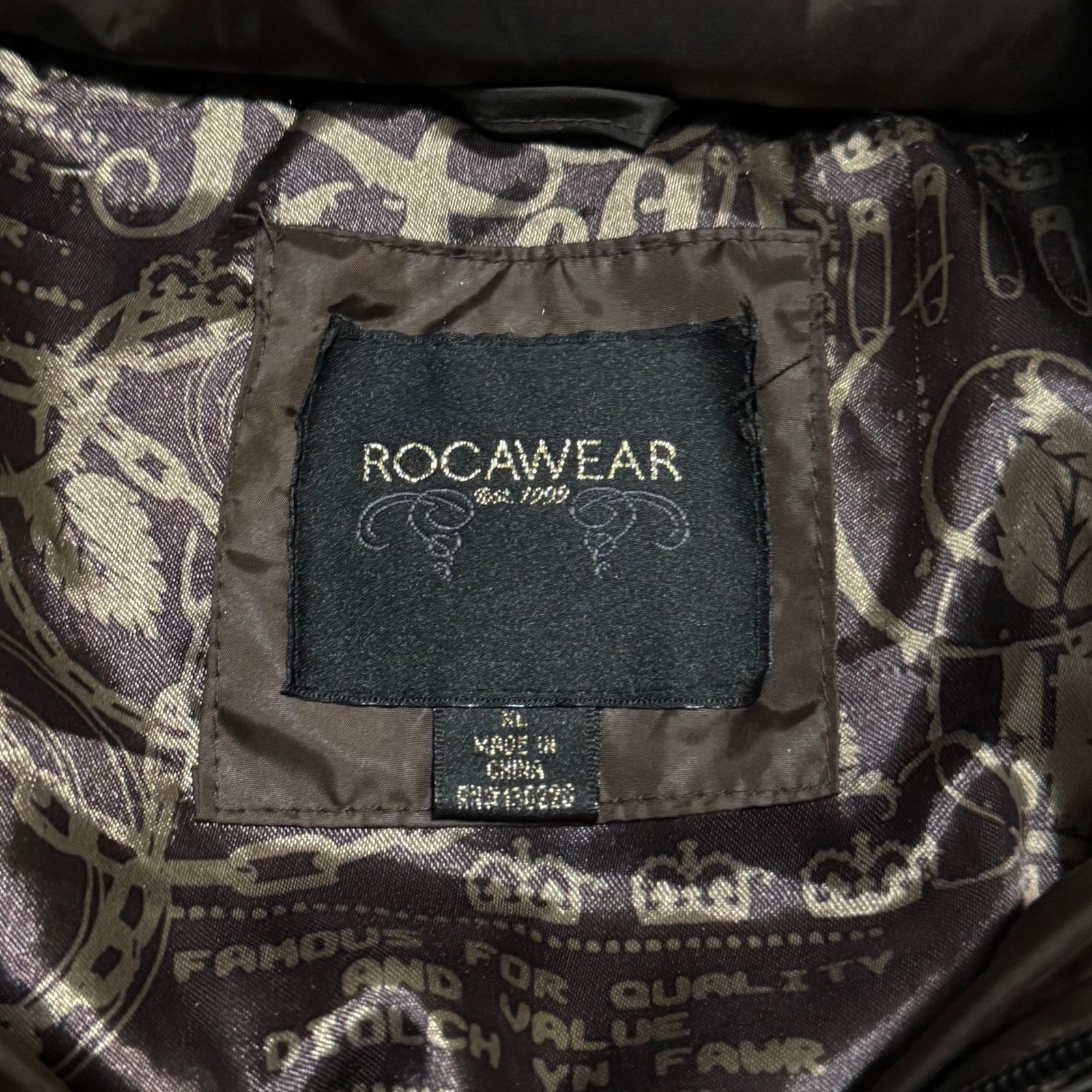 Rocawear Rocawear Faux Fur Hood Puffer Jacket Size XL Mocha Brown Y2K Size XL / US 12-14 / IT 48-50 - 9 Thumbnail