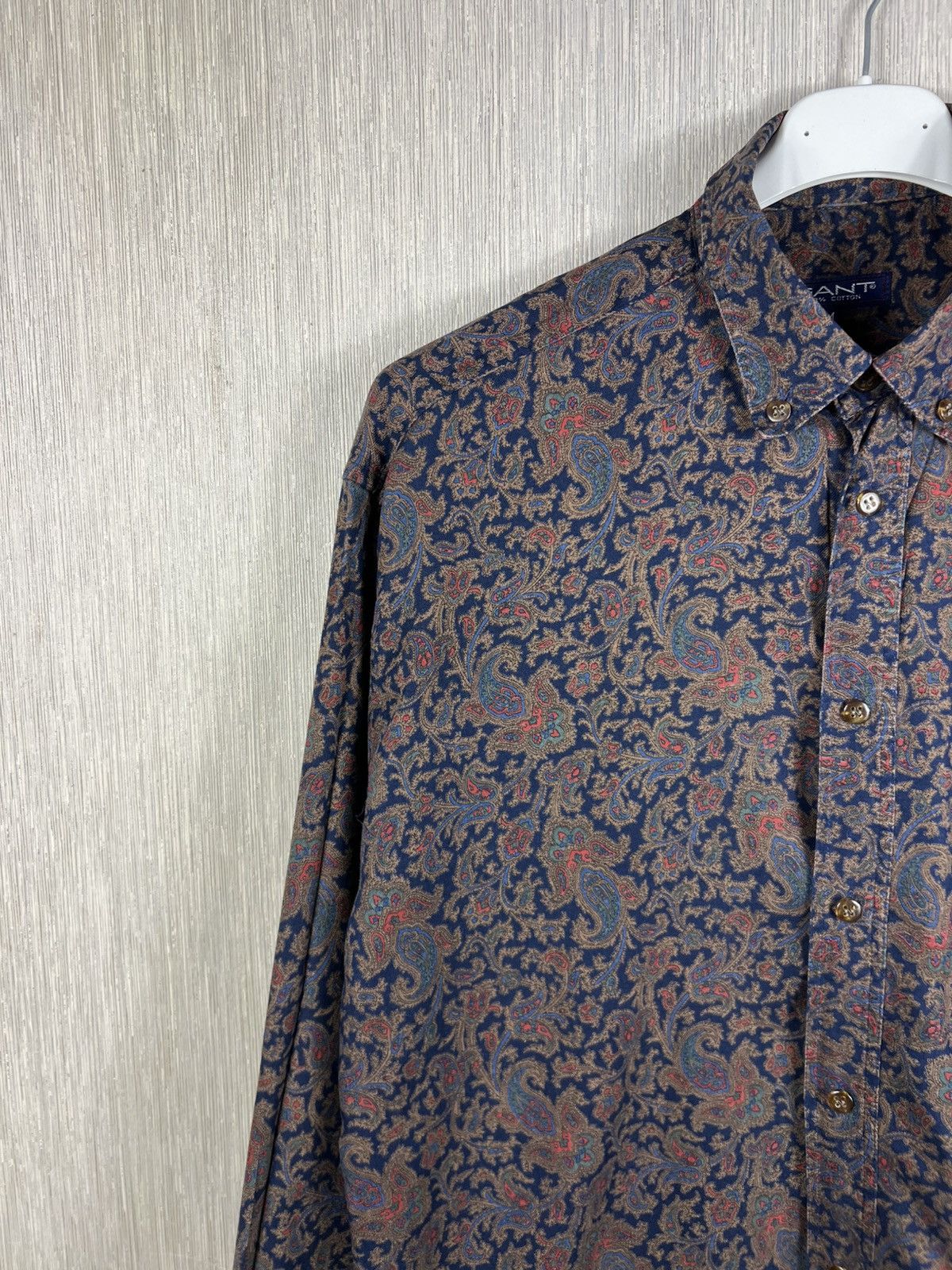 Gant Vintage 80s Gant baroque pattern retro pocket shirt cotton Size US M / EU 48-50 / 2 - 4 Thumbnail