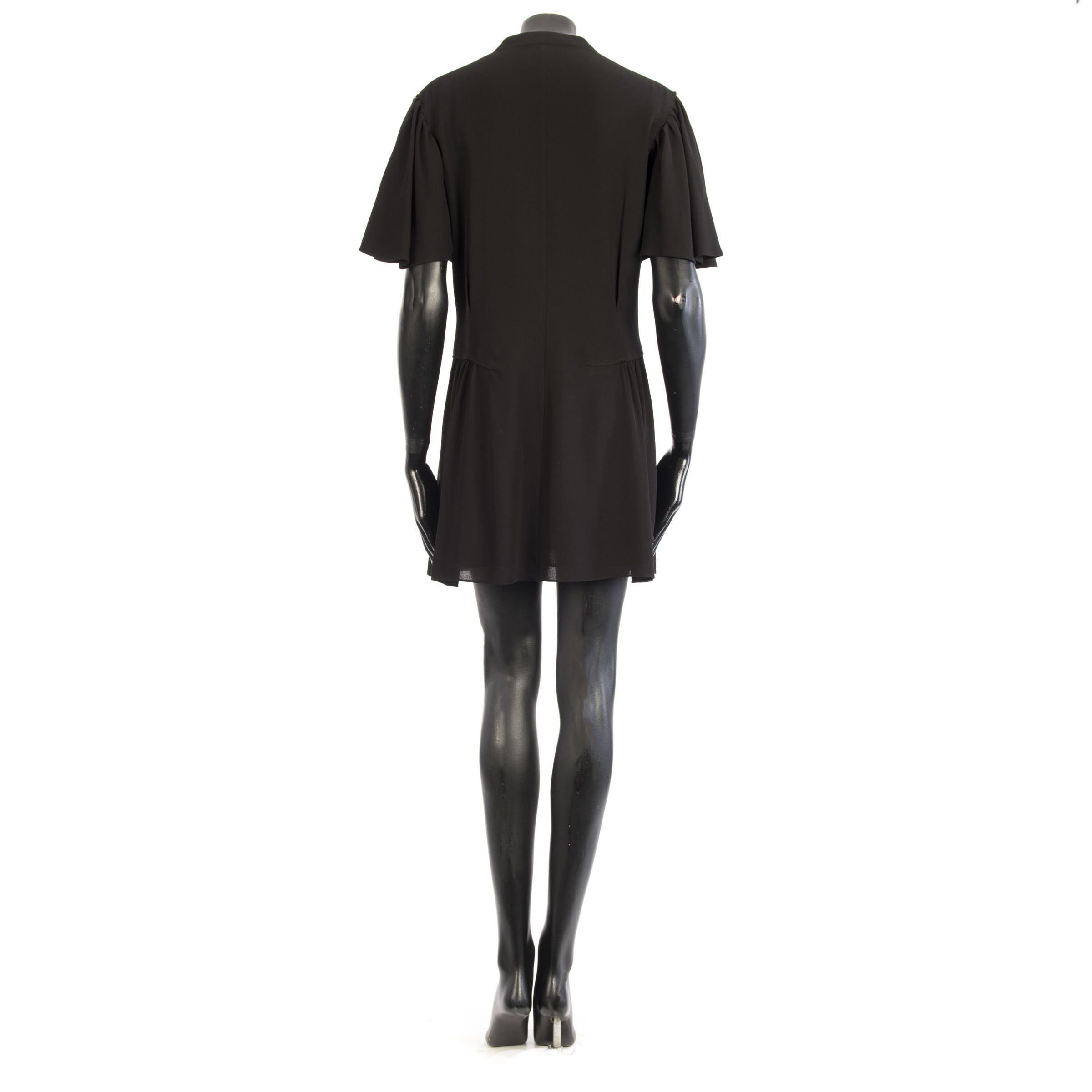 Saint Laurent Paris Skater Dress In Black Crepe Viscose Size M / US 6-8 / IT 42-44 - 5 Thumbnail