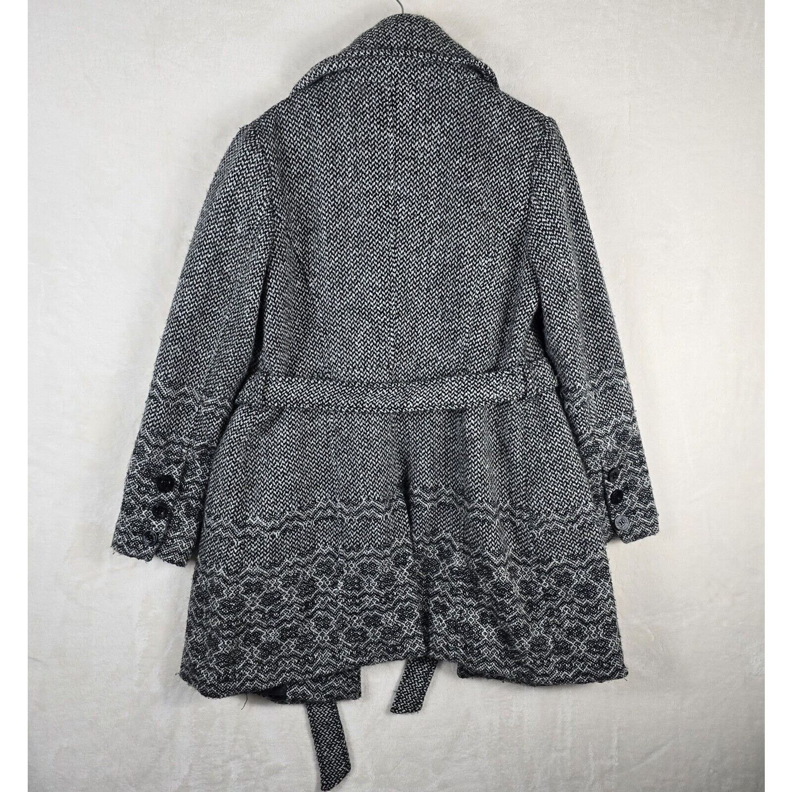 Guess Vintage GUESS Wool Blend Tweed Double-Breasted Pea Coat L Size L / US 10 / IT 46 - 14 Thumbnail
