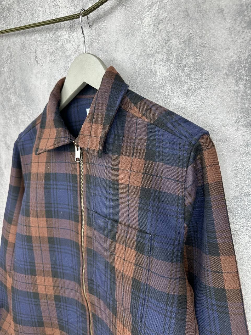 Reiss REISS Etzio Zip-Up Through Checked Overshirt Jacket Wool Size US S / EU 44-46 / 1 - 4 Thumbnail