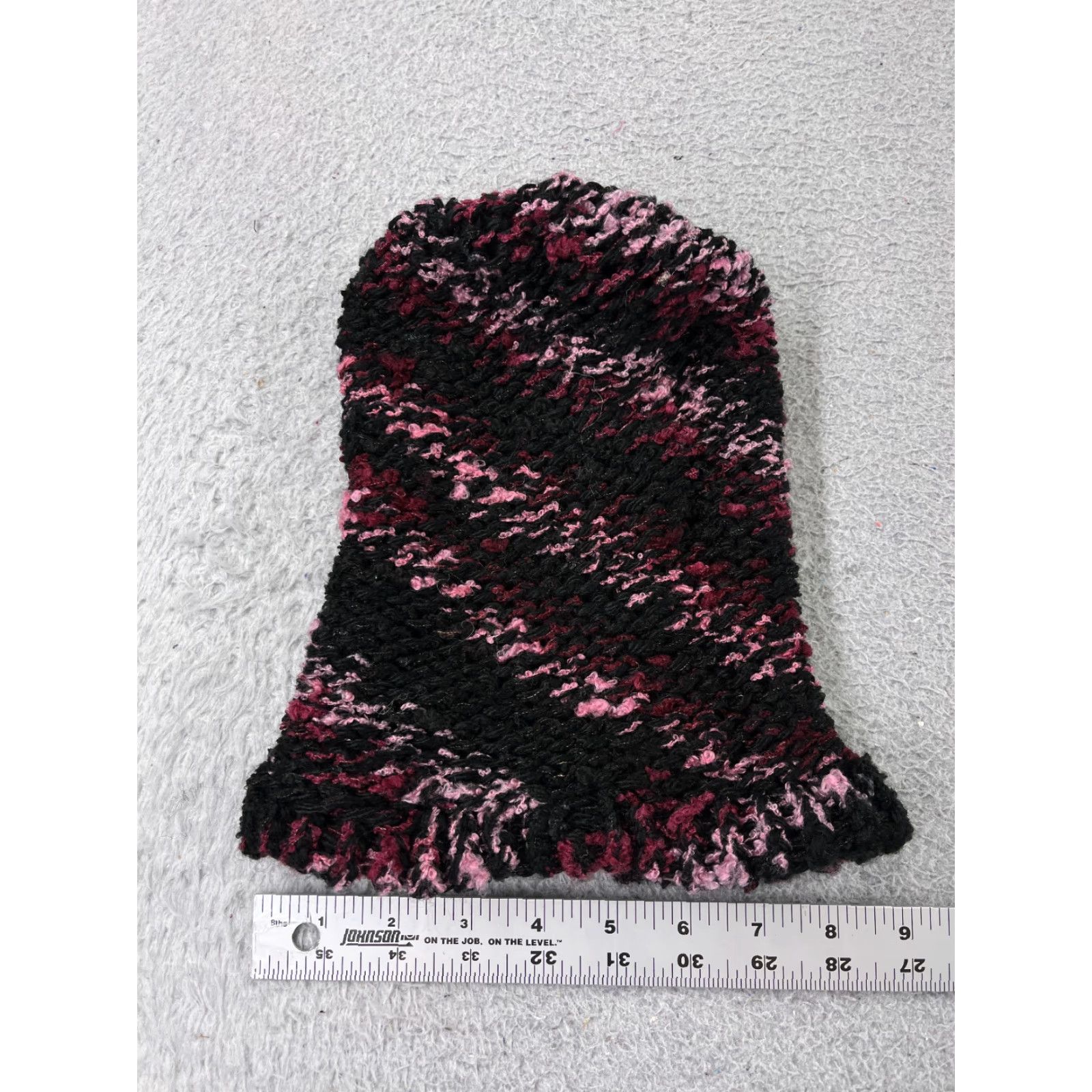 Pinko Beanie Toque Womens One Size Black Pink Spiral Stripe Knit Acrylic Snow Ski Size ONE SIZE - 4 Thumbnail