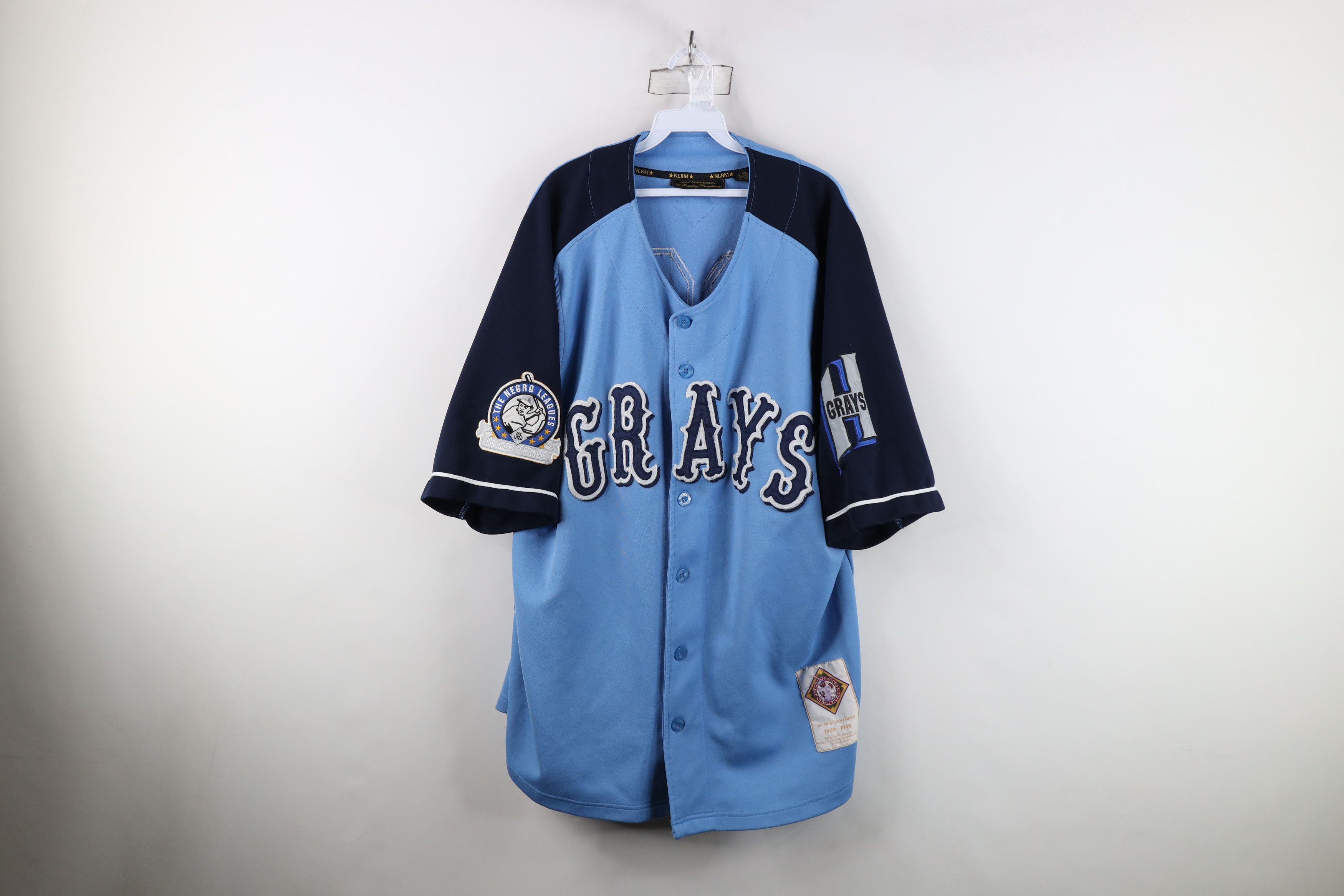 Vintage Vintage 90s Negro League Homestead Baseball Jersey Blue Size US XXL / EU 58 / 5 - 1 Thumbnail