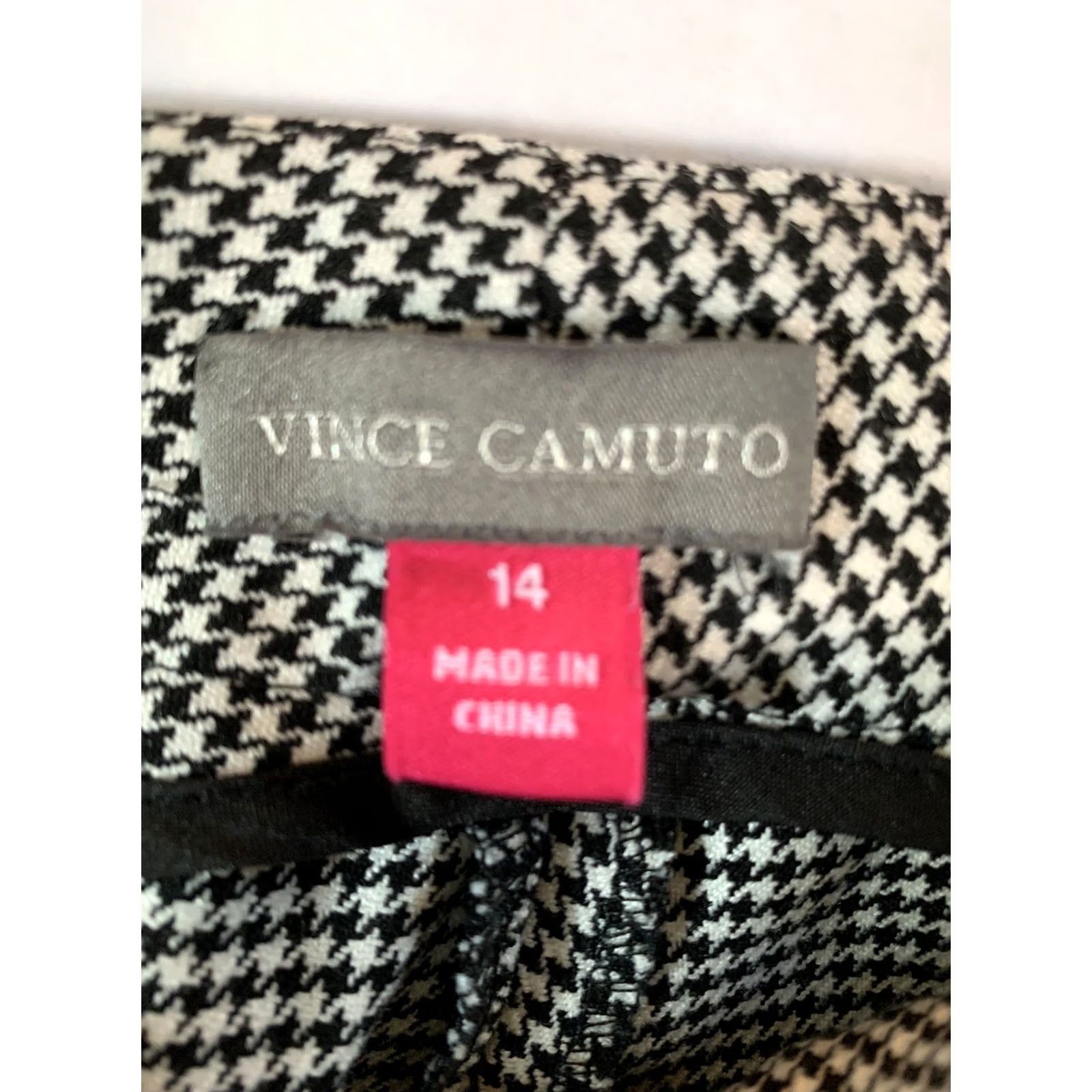 Vince Camuto Vince Camuto Pants Women 14 Houndstooth Dress Pants Workwear Office Business Regular Size 36" / US 14 / IT 50 - 3 Thumbnail