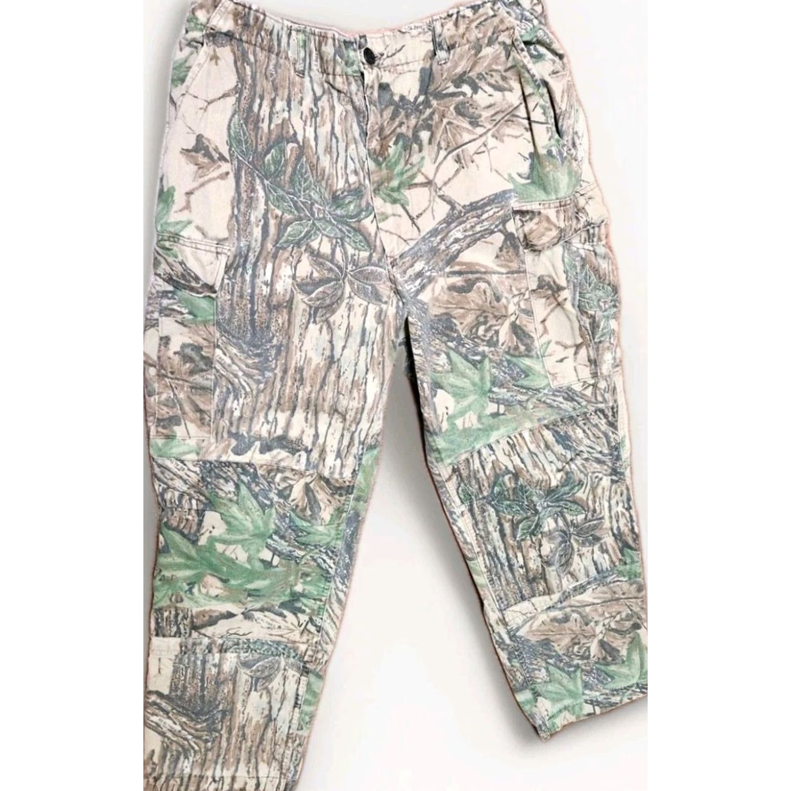 Realtree VINTAGE Rattlers Realtree Camo Cargo Pants Men's 34x30 Large USA Made Size US 33 - 2 Thumbnail