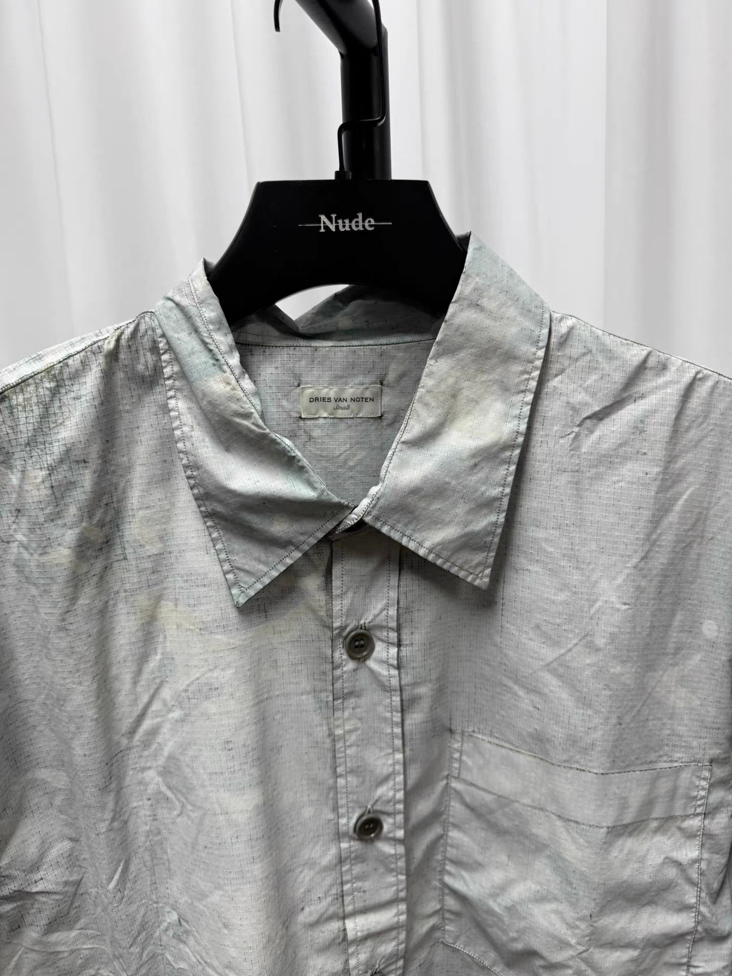 Dries Van Noten Dries Van Noten Paint Splatter Camo Oversized Shirt K20 Size US S / EU 44-46 / 1 - 2 Thumbnail