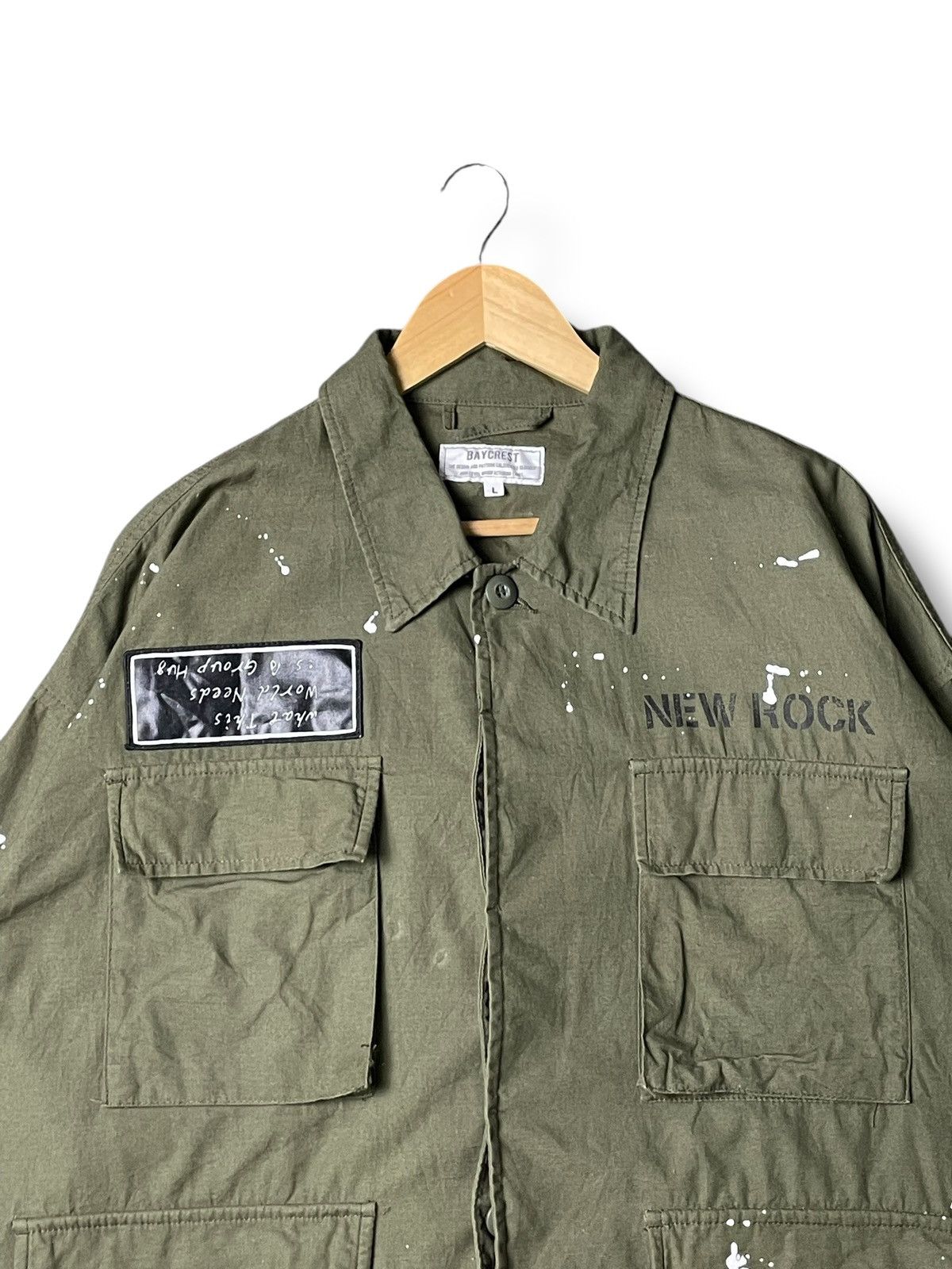 Japanese Brand × Vintage Baycrest Paint Splash Fatique Jacket (41) Size US L / EU 52-54 / 3 - 4 Thumbnail