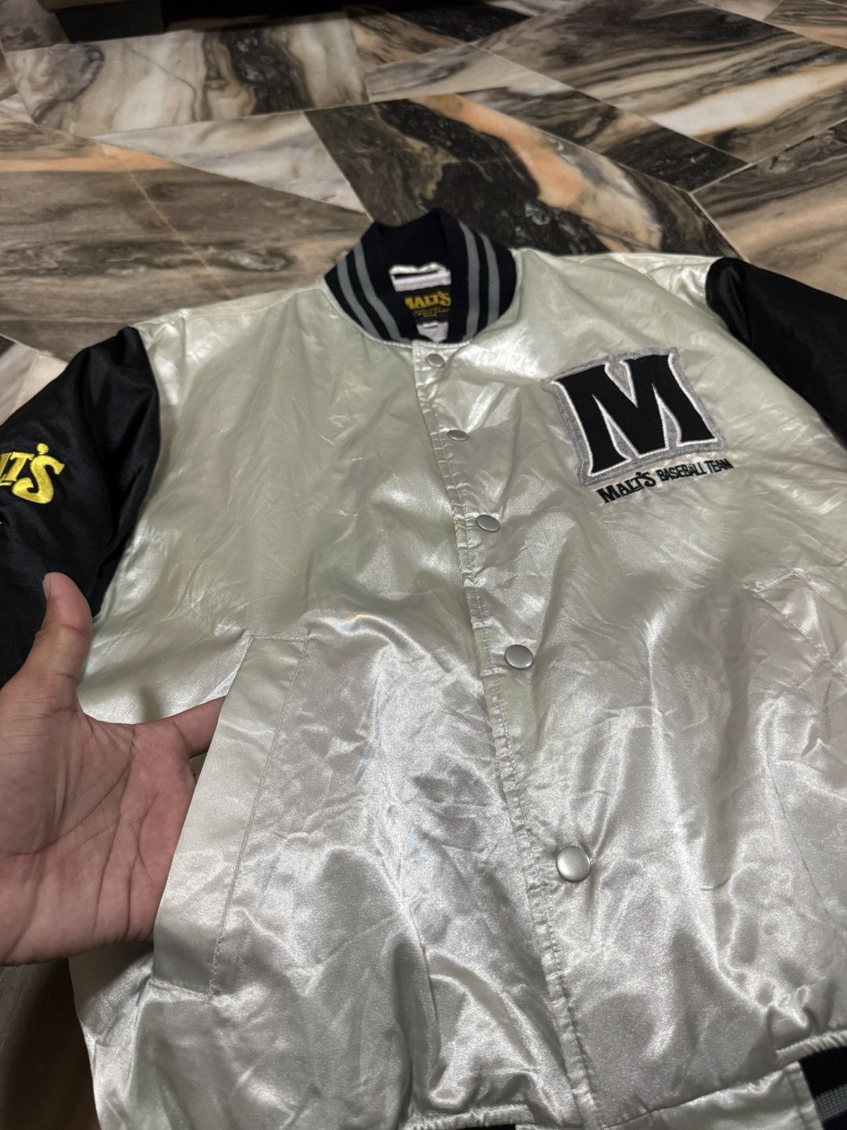 Japanese Brand Japan JDM Suntory Malts Baseball Team Stadium Varsity Jacket Size US L / EU 52-54 / 3 - 5 Thumbnail
